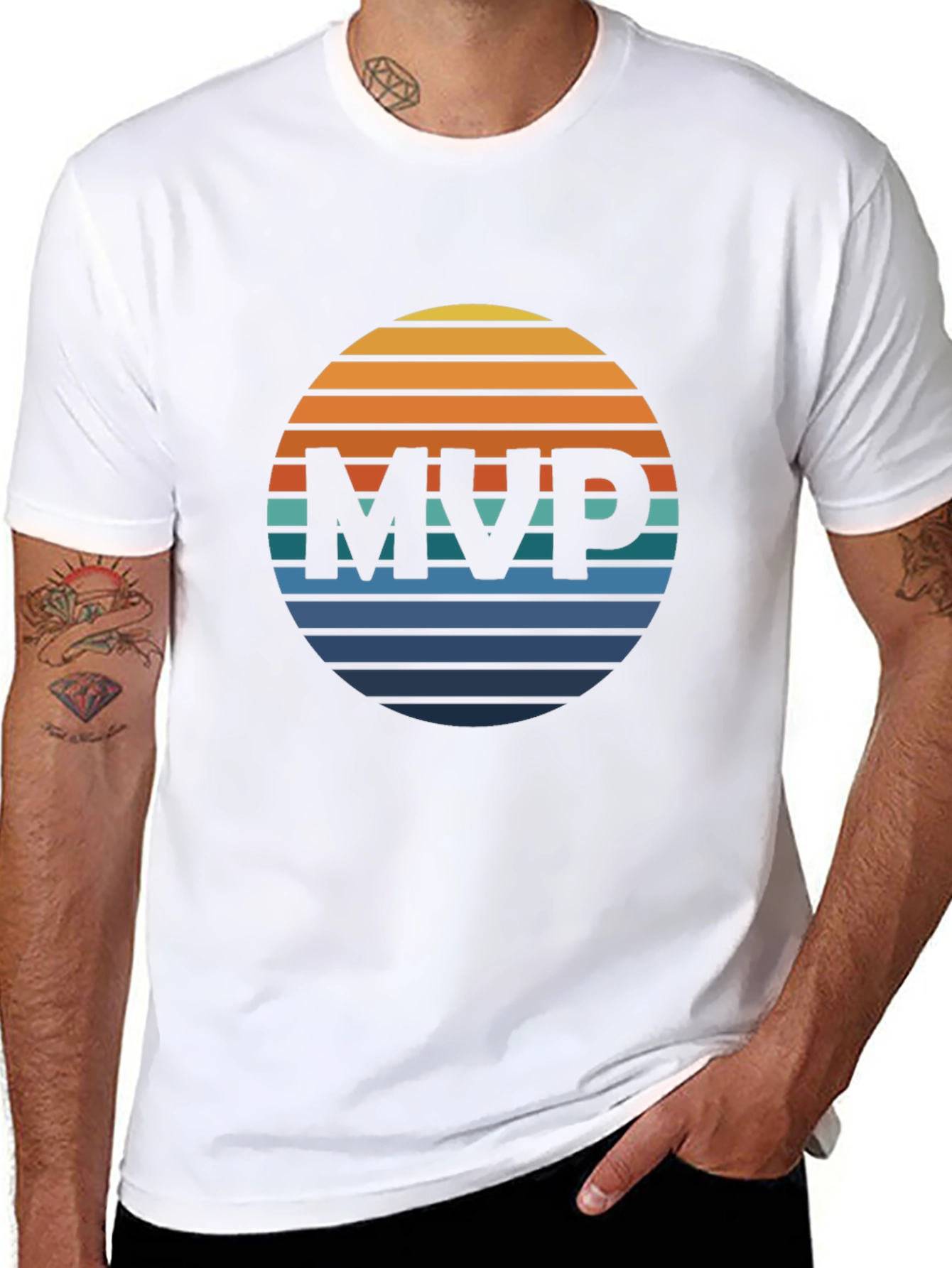 Retro MVP Graphic Tee - Black Cotton T-Shirt