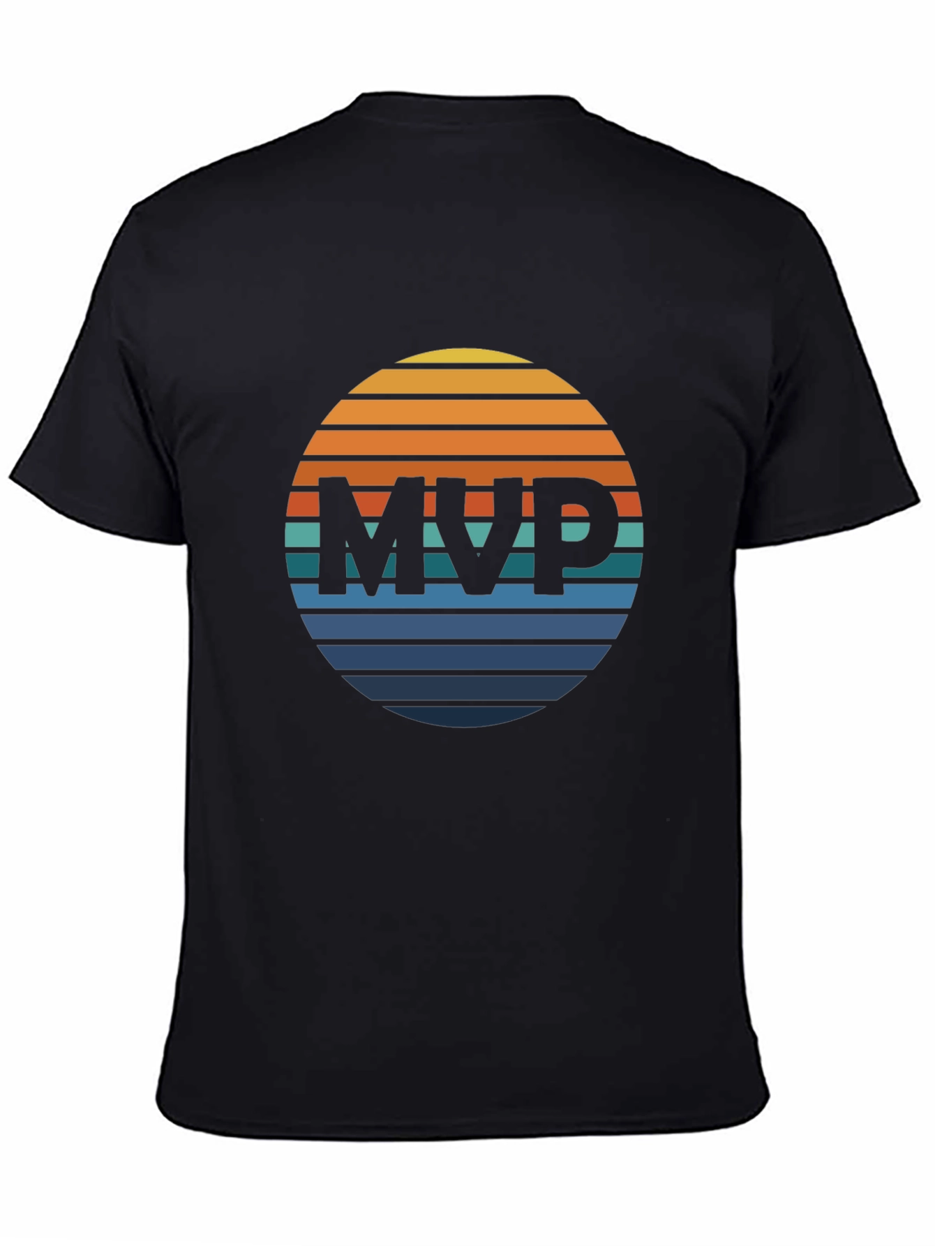 Retro MVP Graphic Tee - Black Cotton T-Shirt