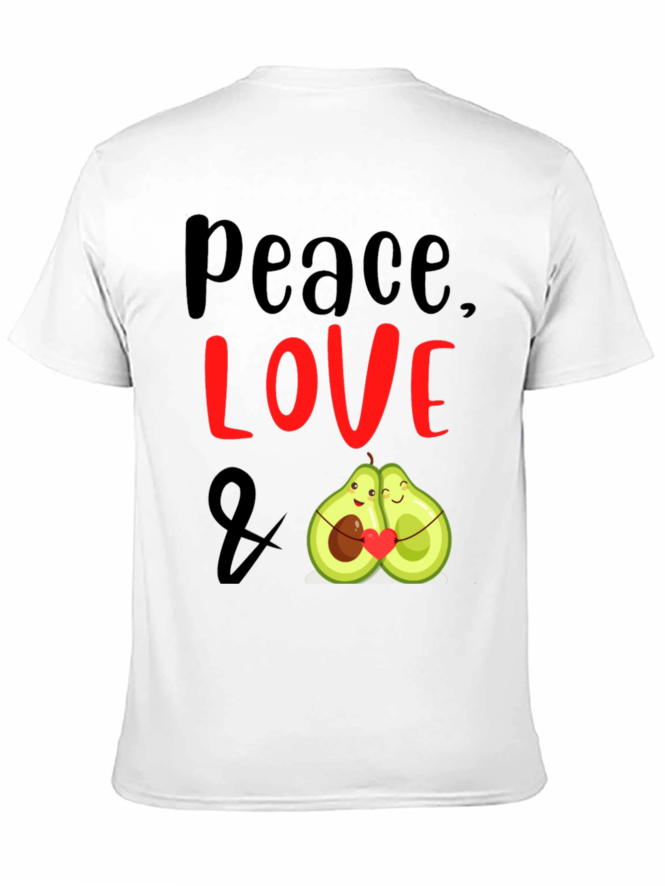 Peace Love Avocado T-Shirt Cute Couple Tee