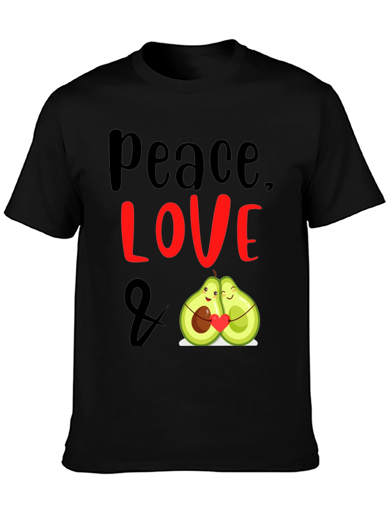 Peace Love Avocado T-Shirt Cute Couple Tee