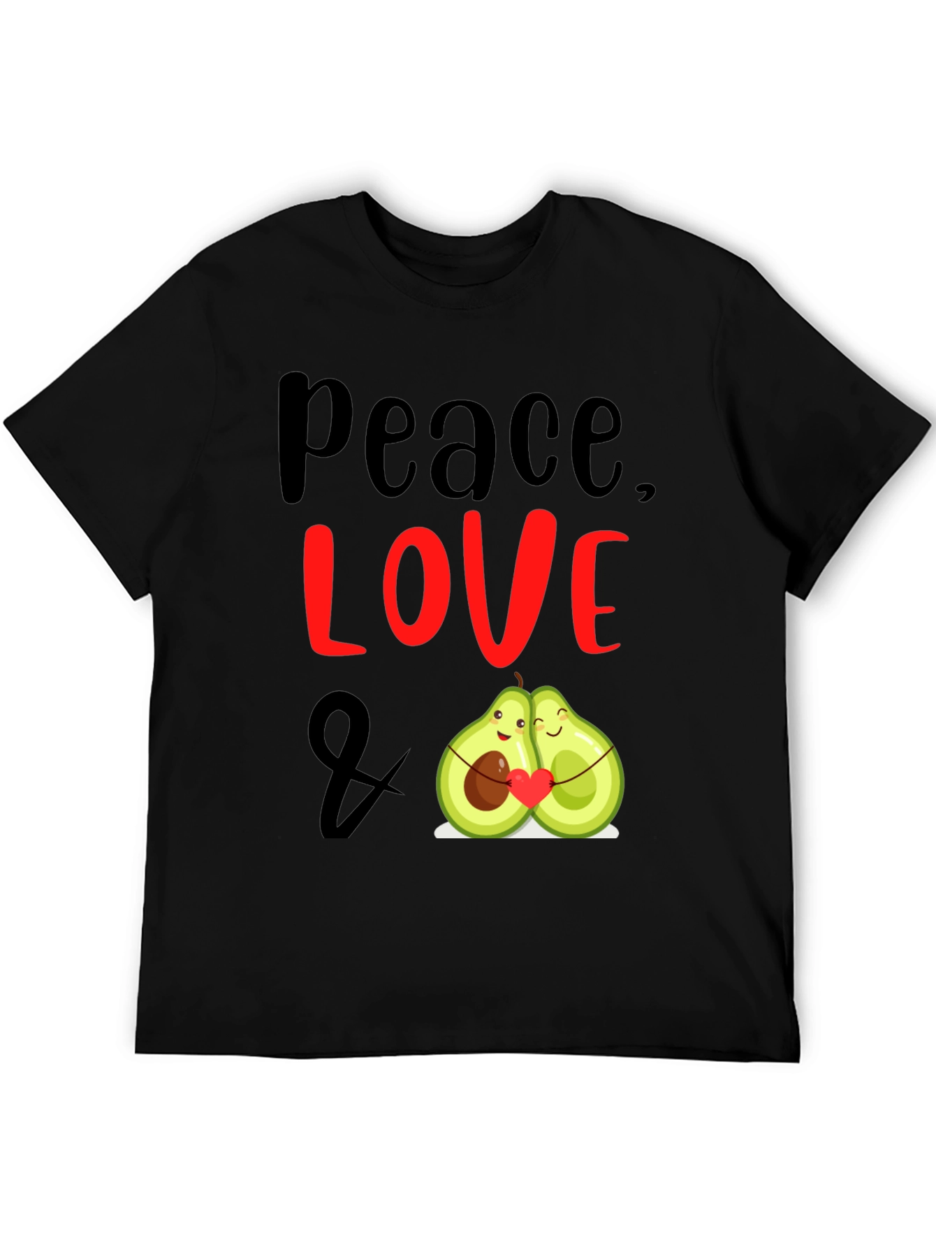 Peace Love Avocado T-Shirt Cute Couple Tee