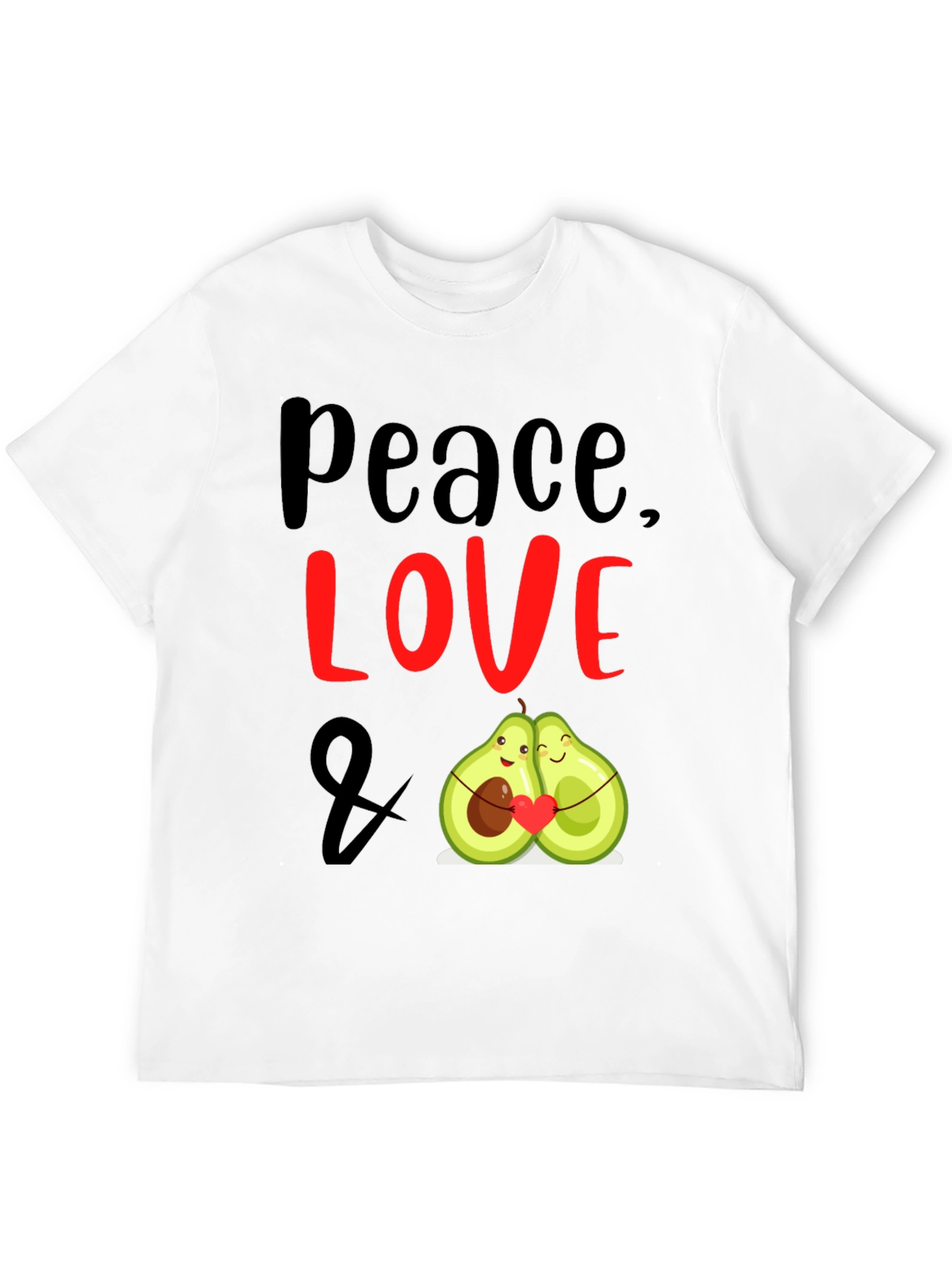 Peace Love Avocado T-Shirt Cute Couple Tee