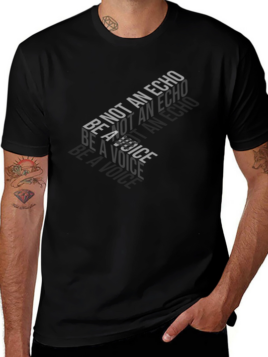 Be a Voice Graphic Tee - Black Short Sleeve Shirt