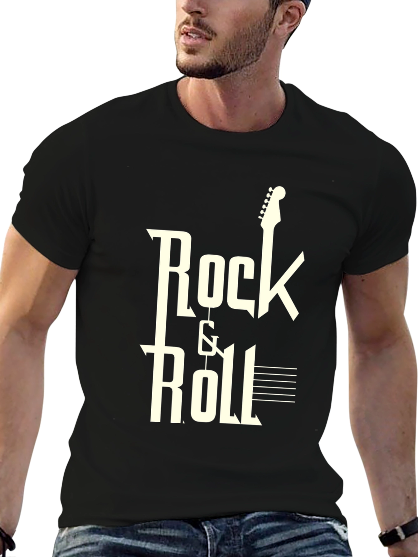Rock & Roll Guitar T-Shirt - Classic Design