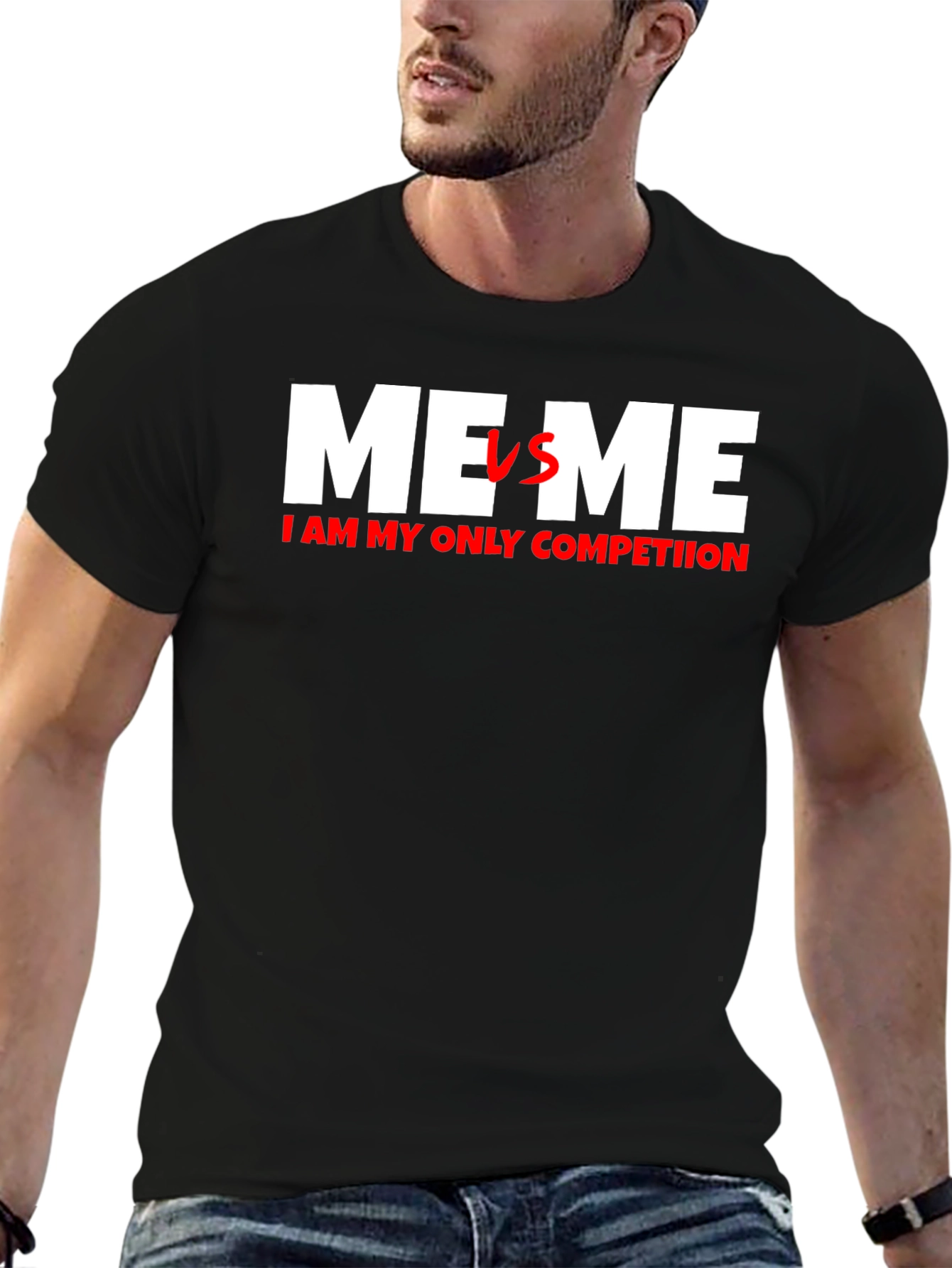 Me VS Me T-Shirt - Motivational Self-Improvement Tee