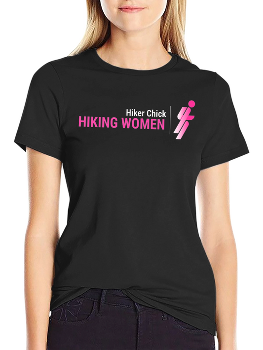Hiker Chick Hiking Women Black Graphic Tee