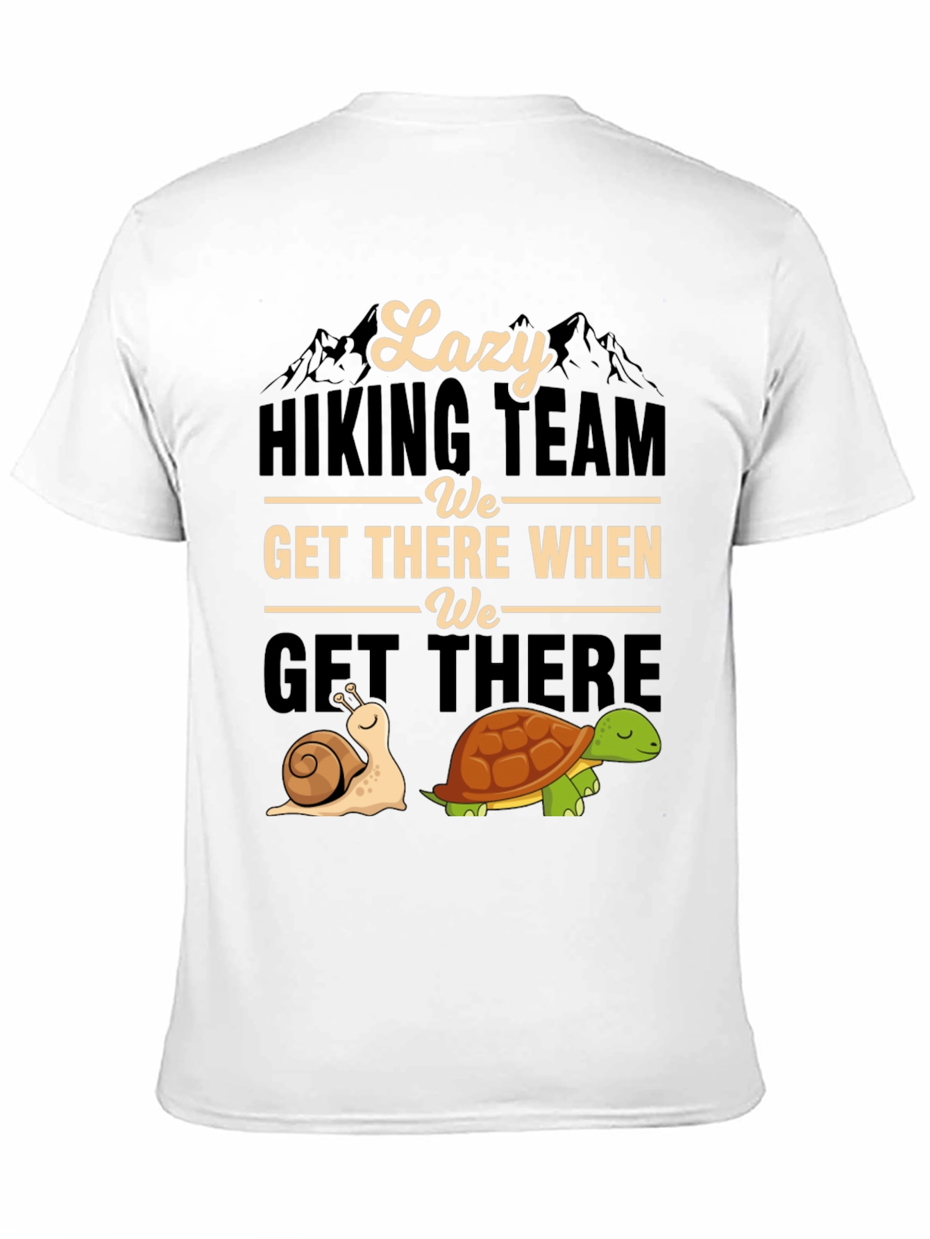 Lazy Hiking Team T-Shirt Funny Snail & Turtle Tee