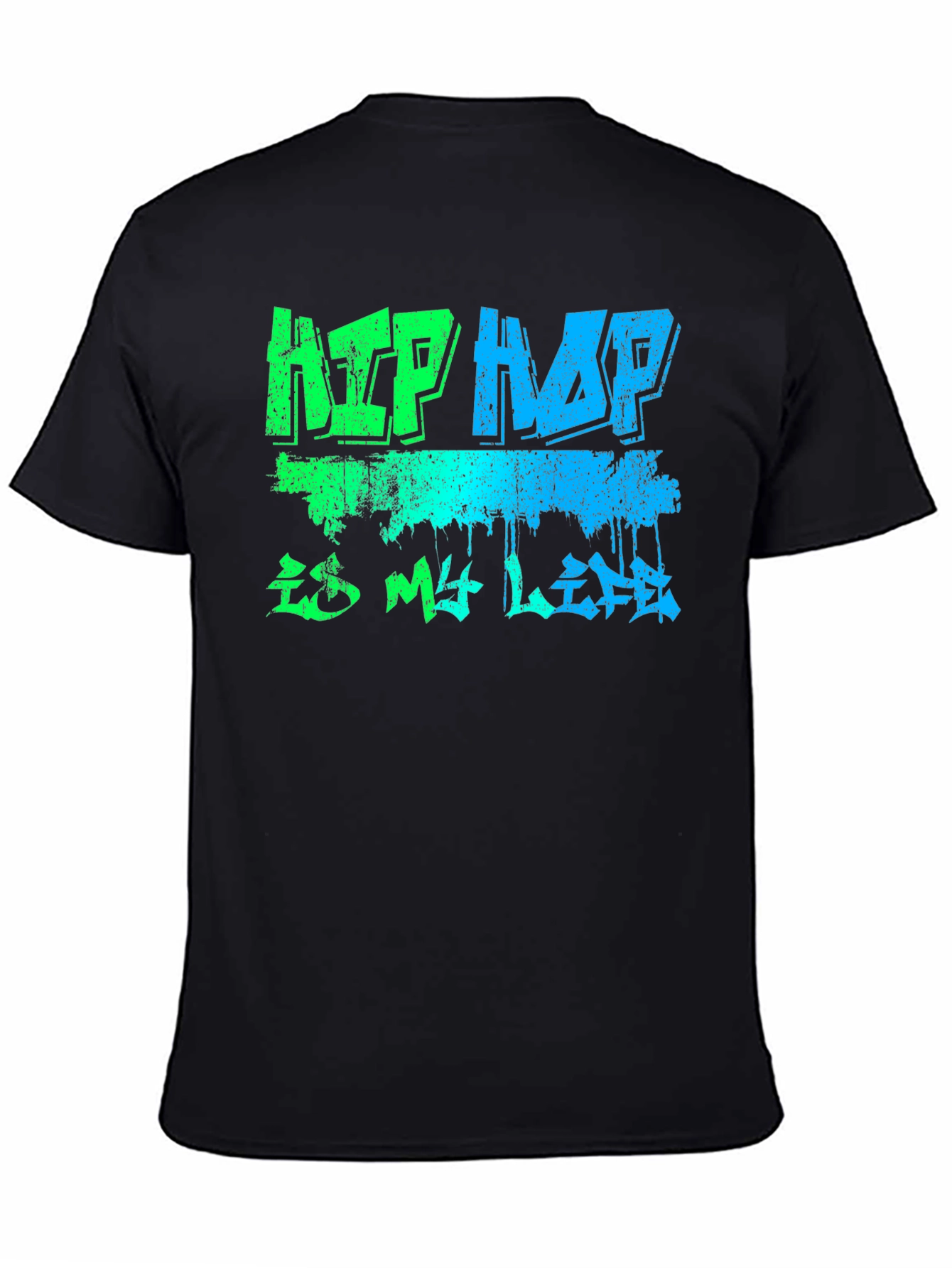 Hip Hop is My Life Graphic T-Shirt - Black