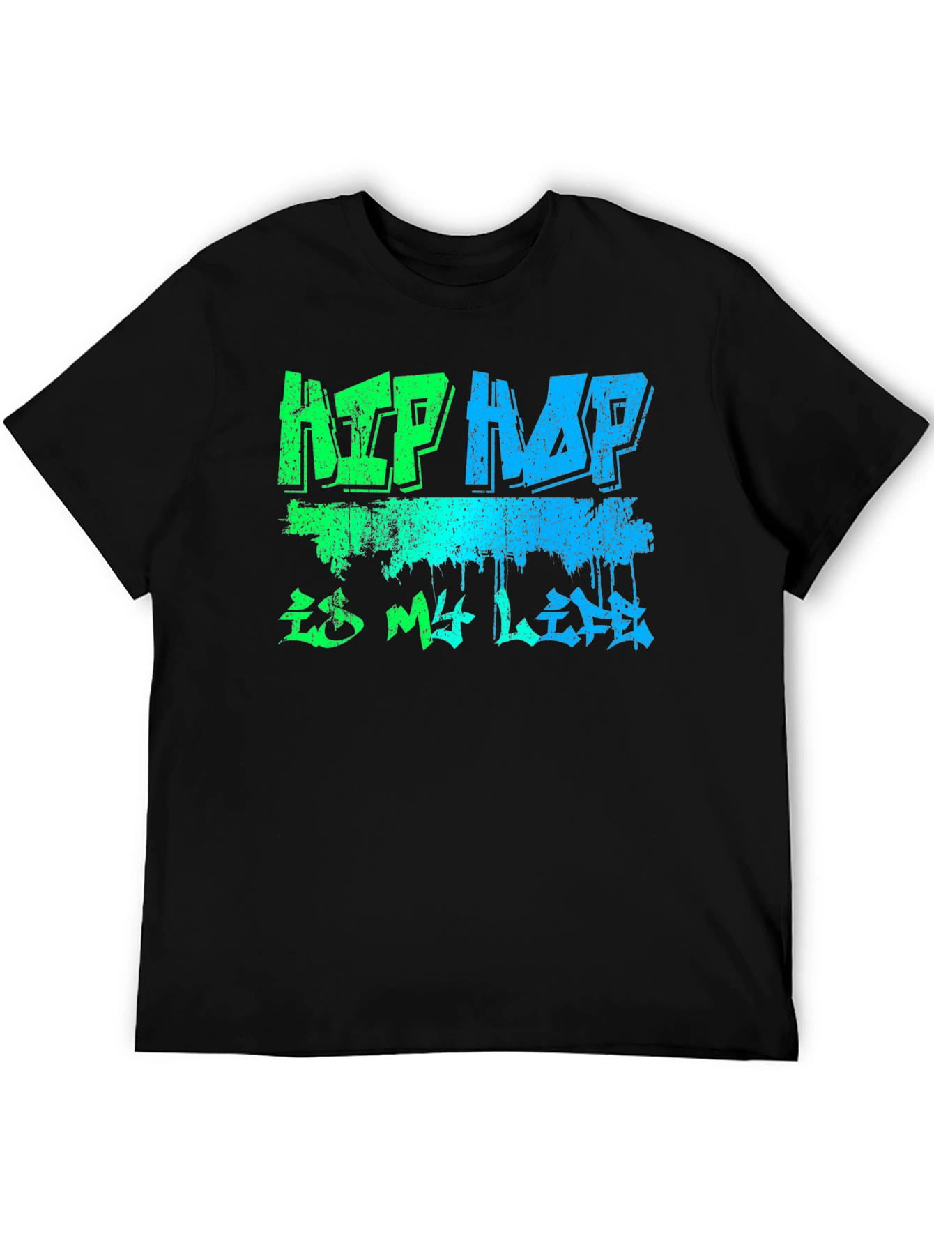 Hip Hop is My Life Graphic T-Shirt - Black