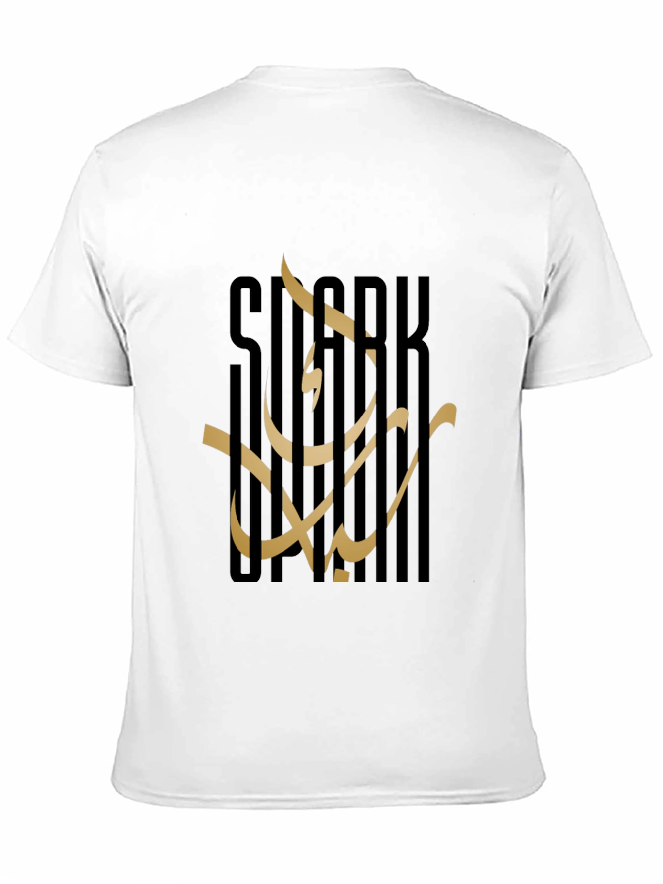 Sleek Black T-Shirt with Arabic Calligraphy Design