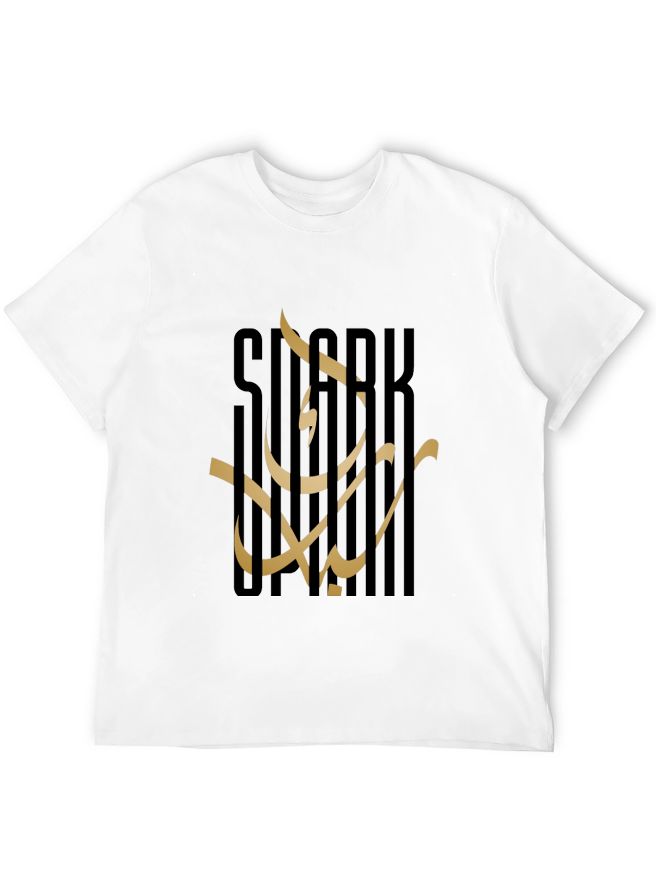 Sleek Black T-Shirt with Arabic Calligraphy Design