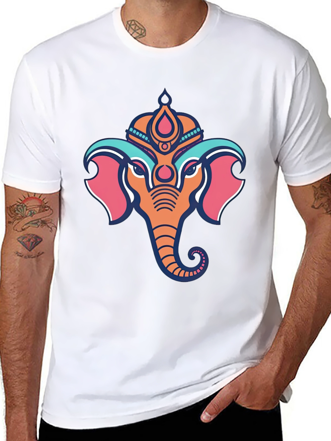 Ganesh Graphic Tee - Black Cotton T-Shirt