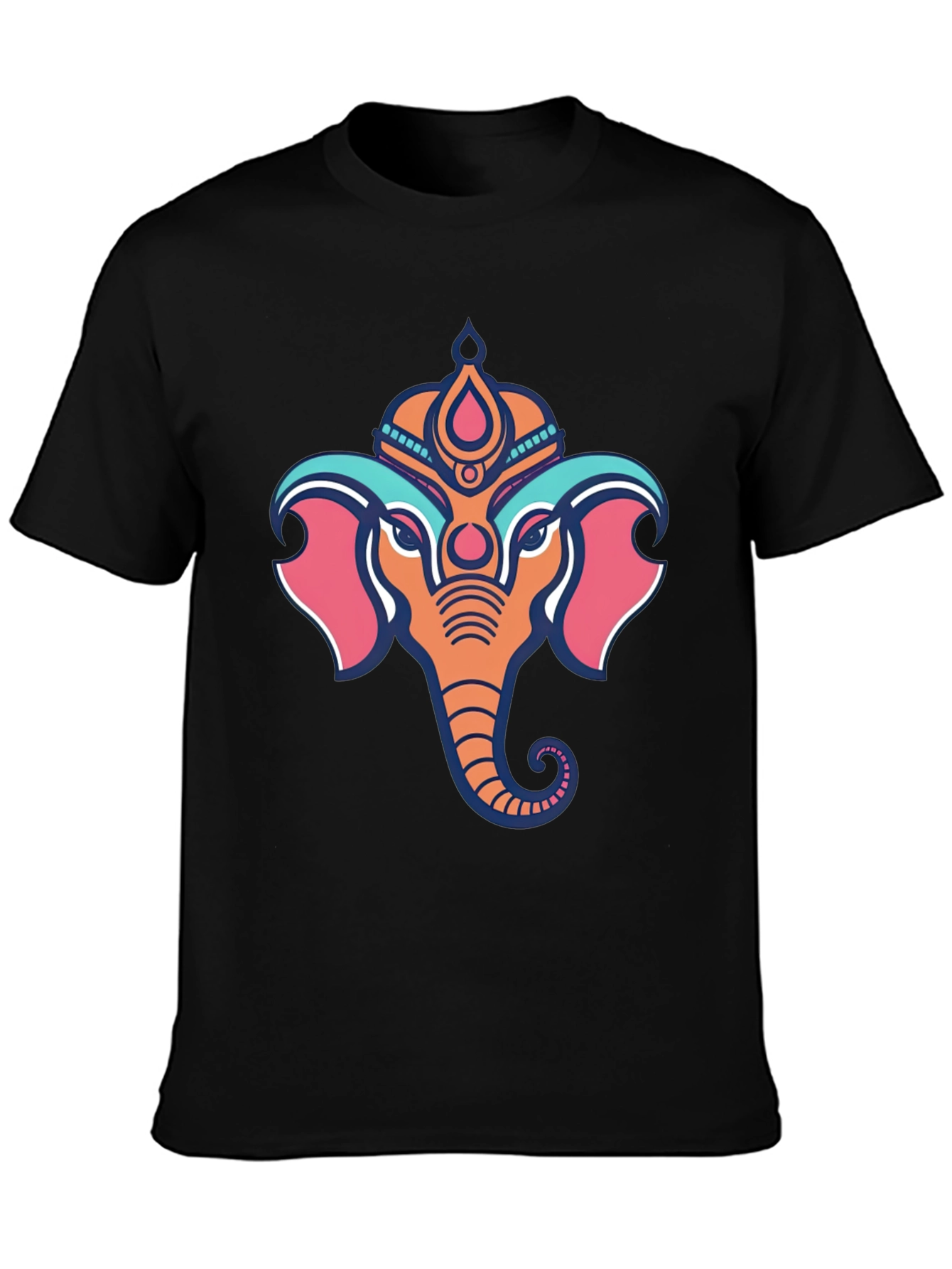 Ganesh Graphic Tee - Black Cotton T-Shirt