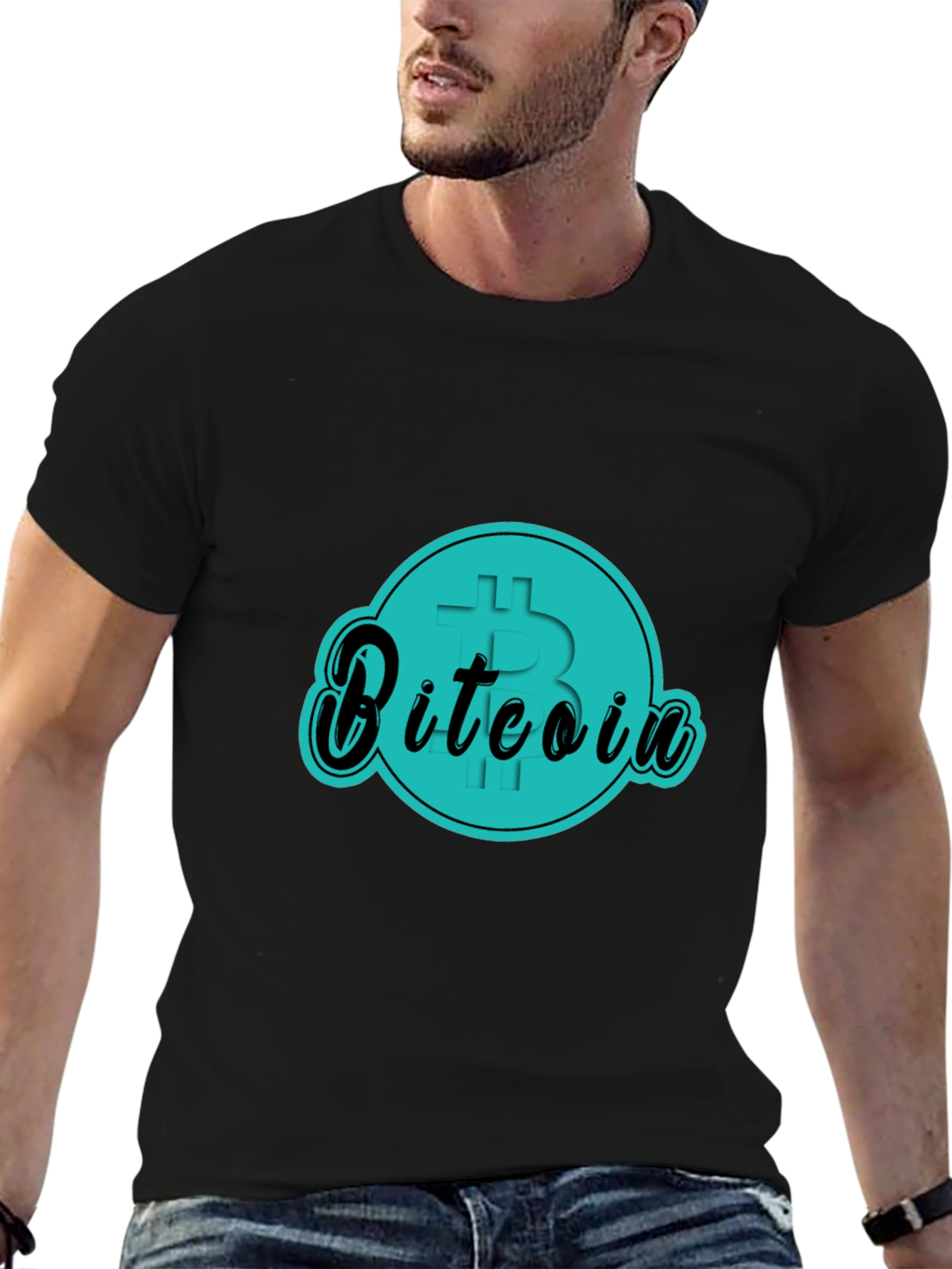 Bitcoin Graphic Tee - Black Cotton T-Shirt