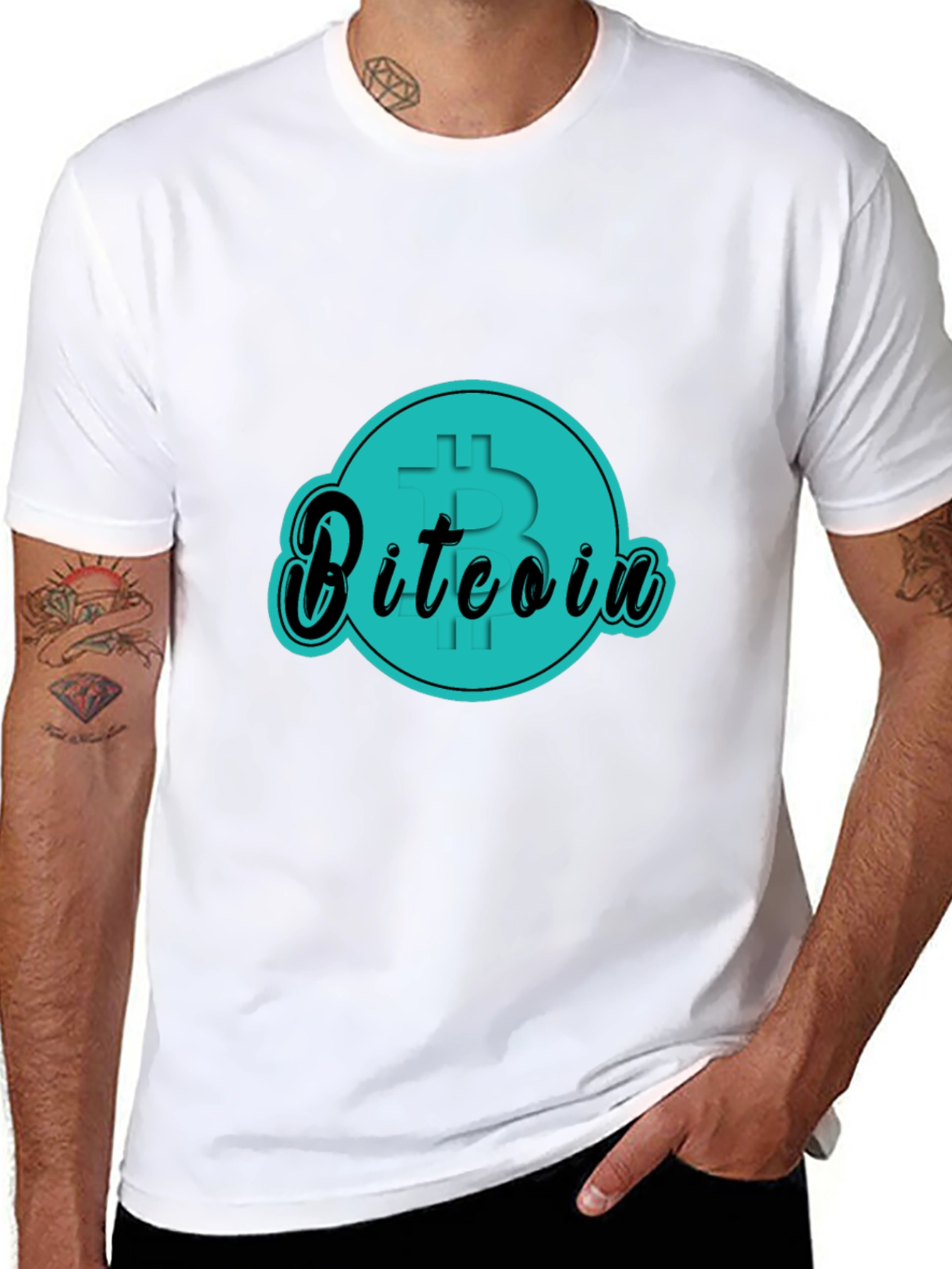 Bitcoin Graphic Tee - Black Cotton T-Shirt