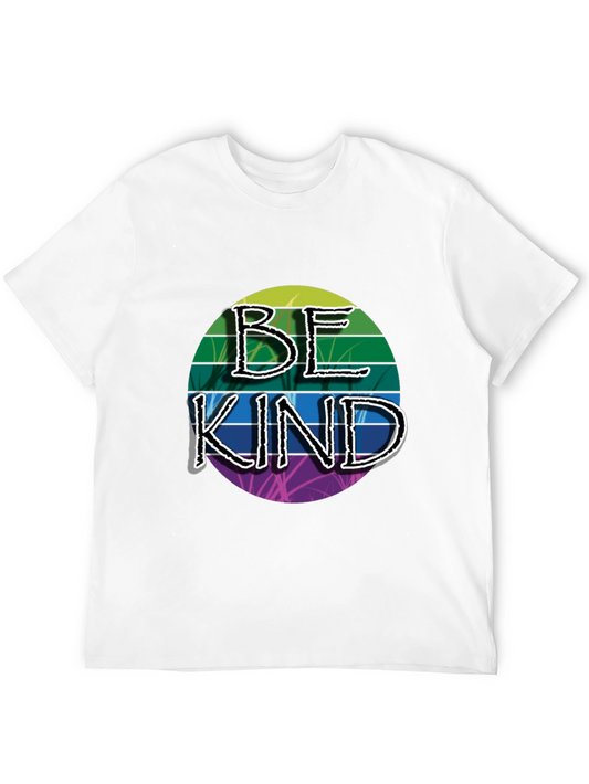 Be Kind Graphic Tee - Retro Stripe Design