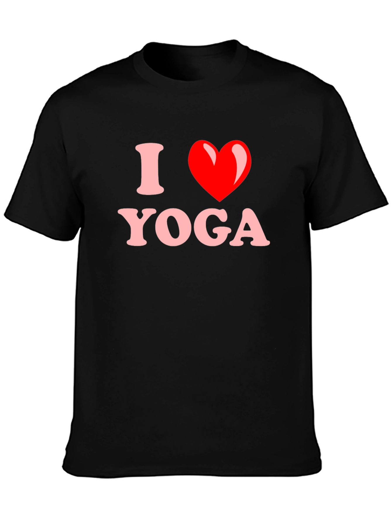 I Heart Yoga T-Shirt - Black Cotton Tee