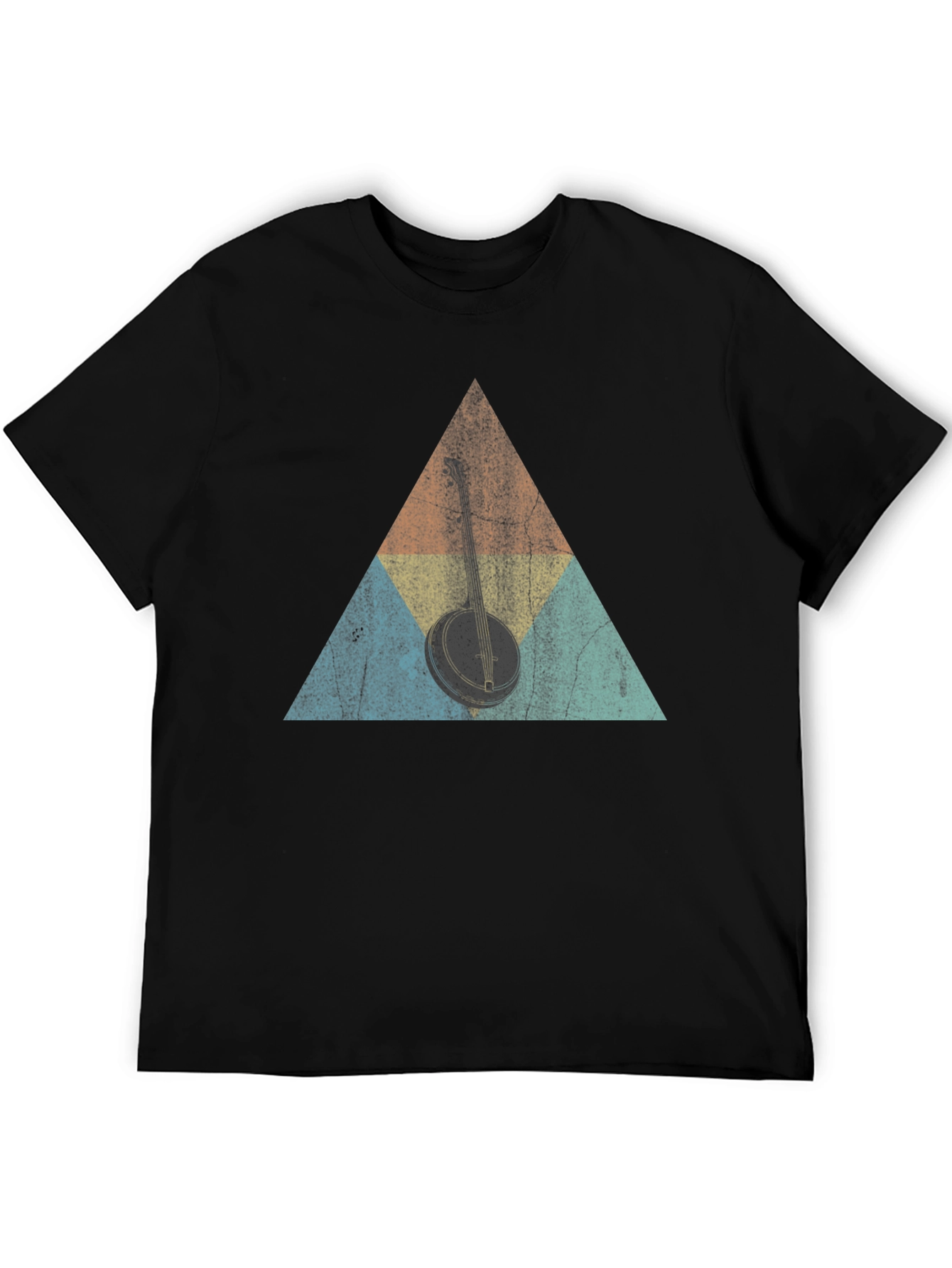 Banjo Triangle Graphic Tee - Retro Musical T-Shirt