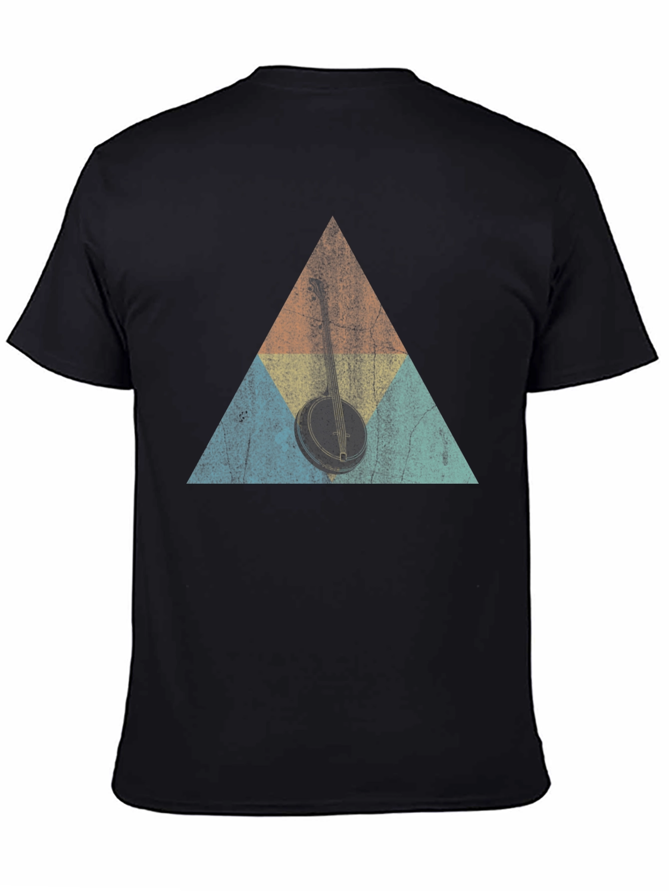 Banjo Triangle Graphic Tee - Retro Musical T-Shirt