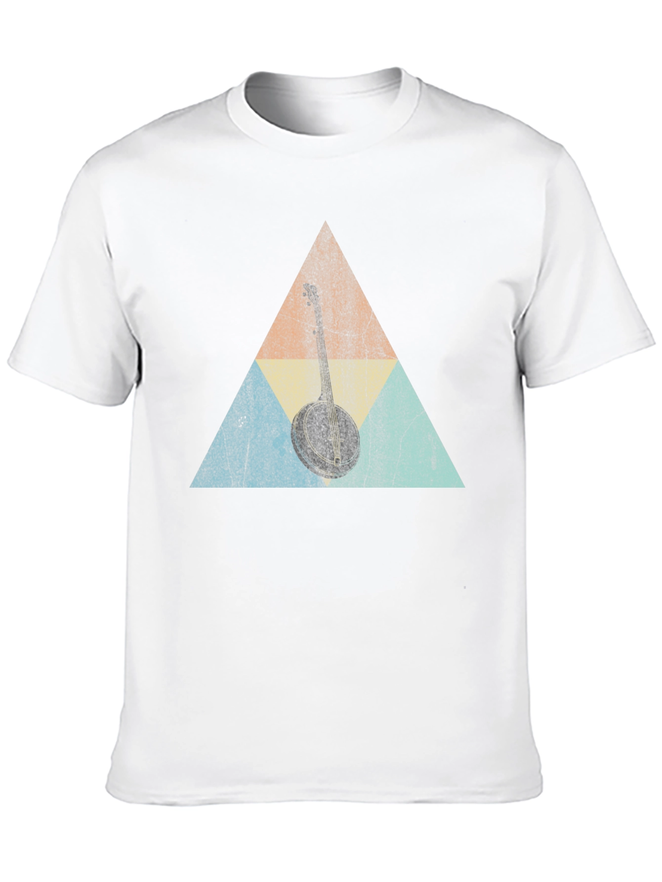 Banjo Triangle Graphic Tee - Retro Musical T-Shirt