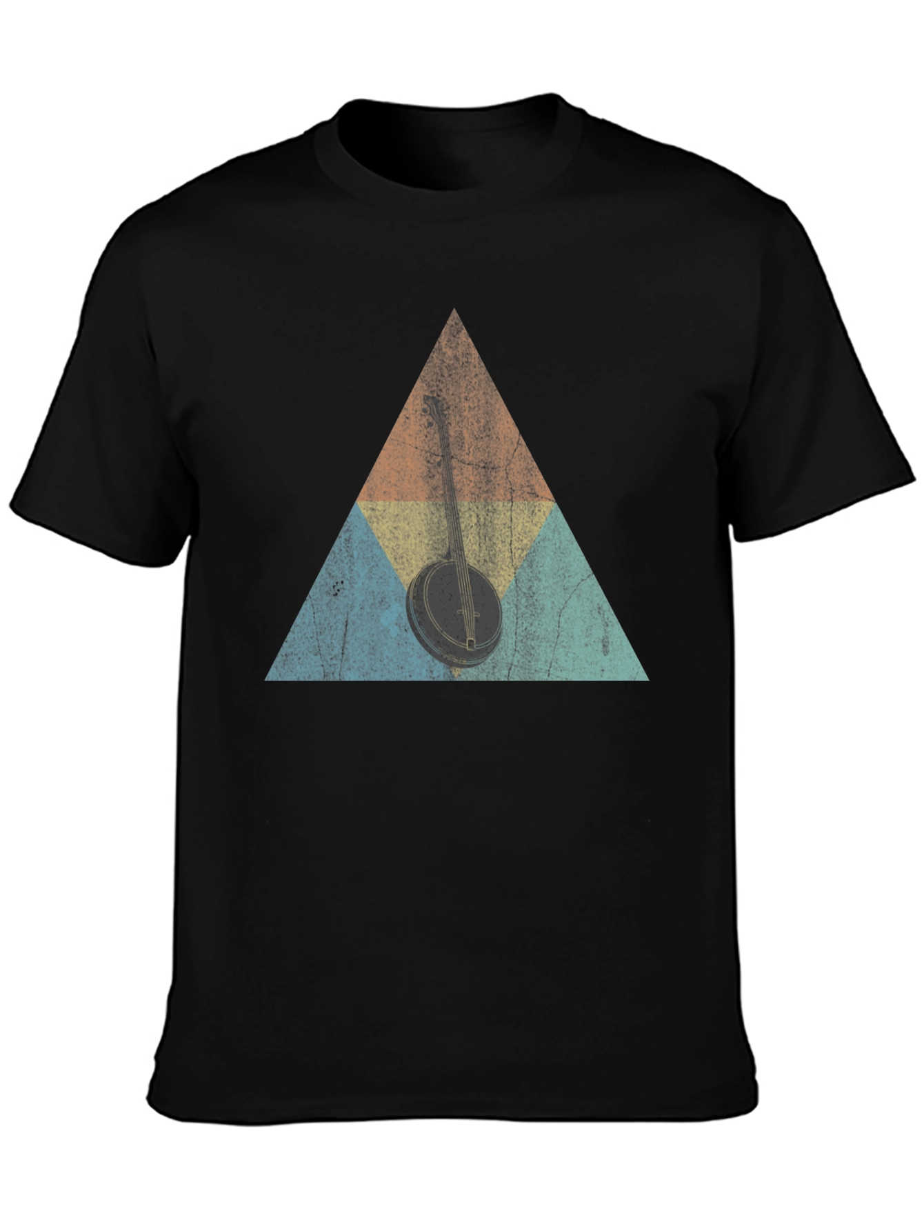 Banjo Triangle Graphic Tee - Retro Musical T-Shirt
