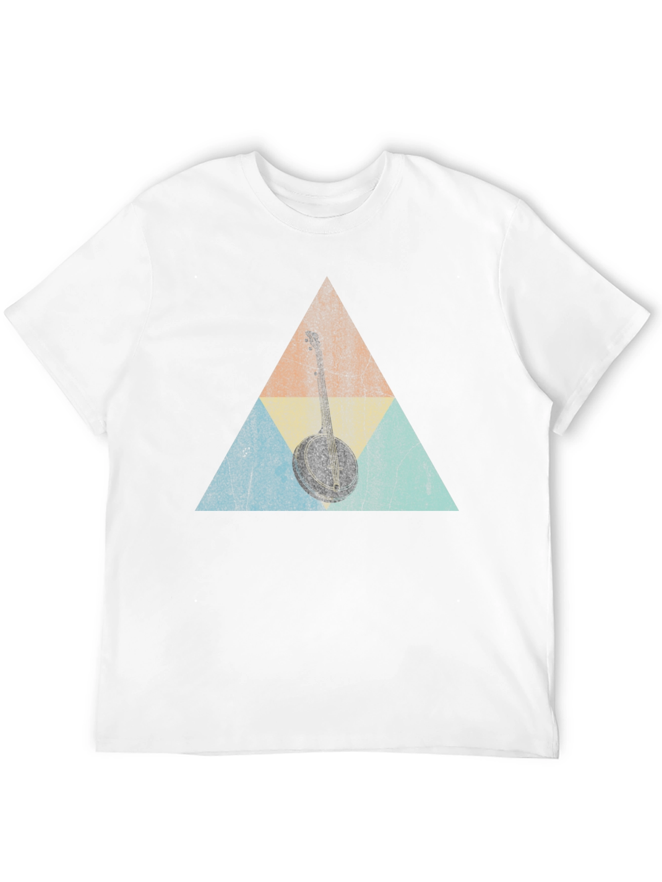 Banjo Triangle Graphic Tee - Retro Musical T-Shirt