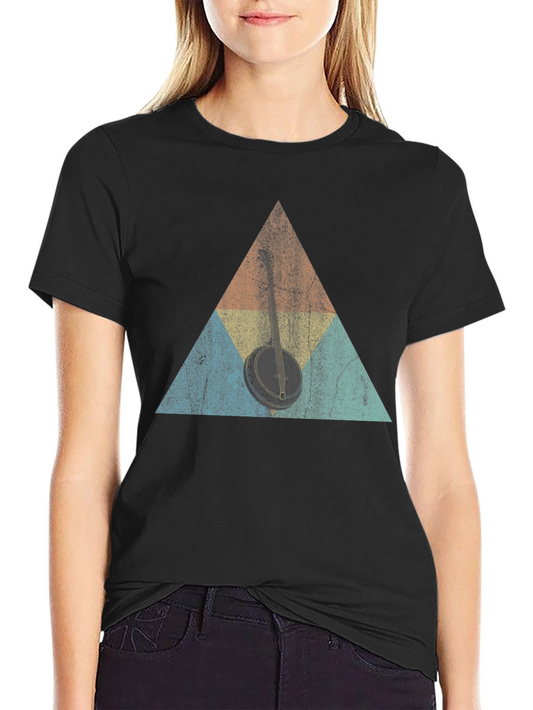 Banjo Triangle Graphic Tee - Retro Musical T-Shirt
