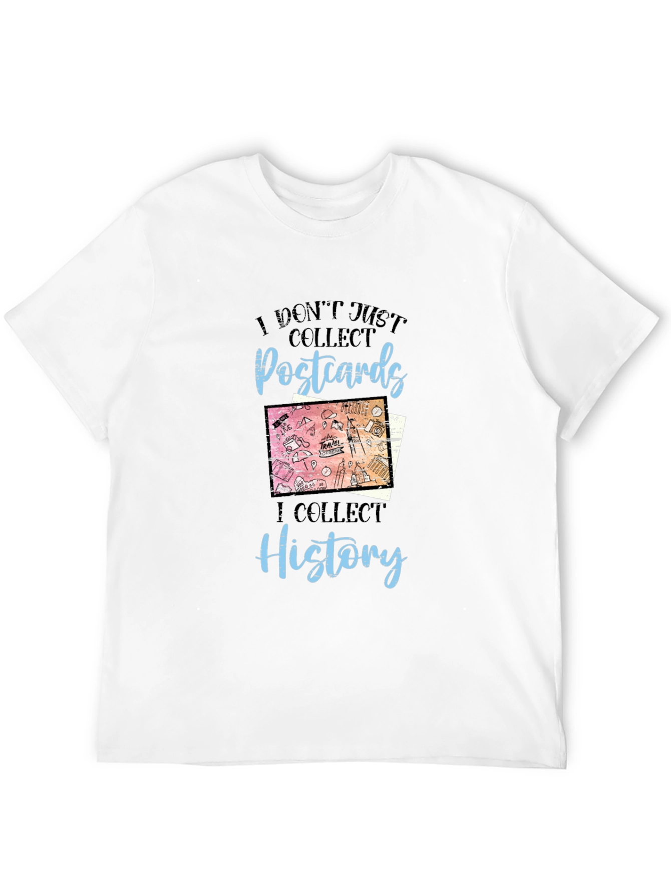 Postcard History Collector Graphic T-Shirt
