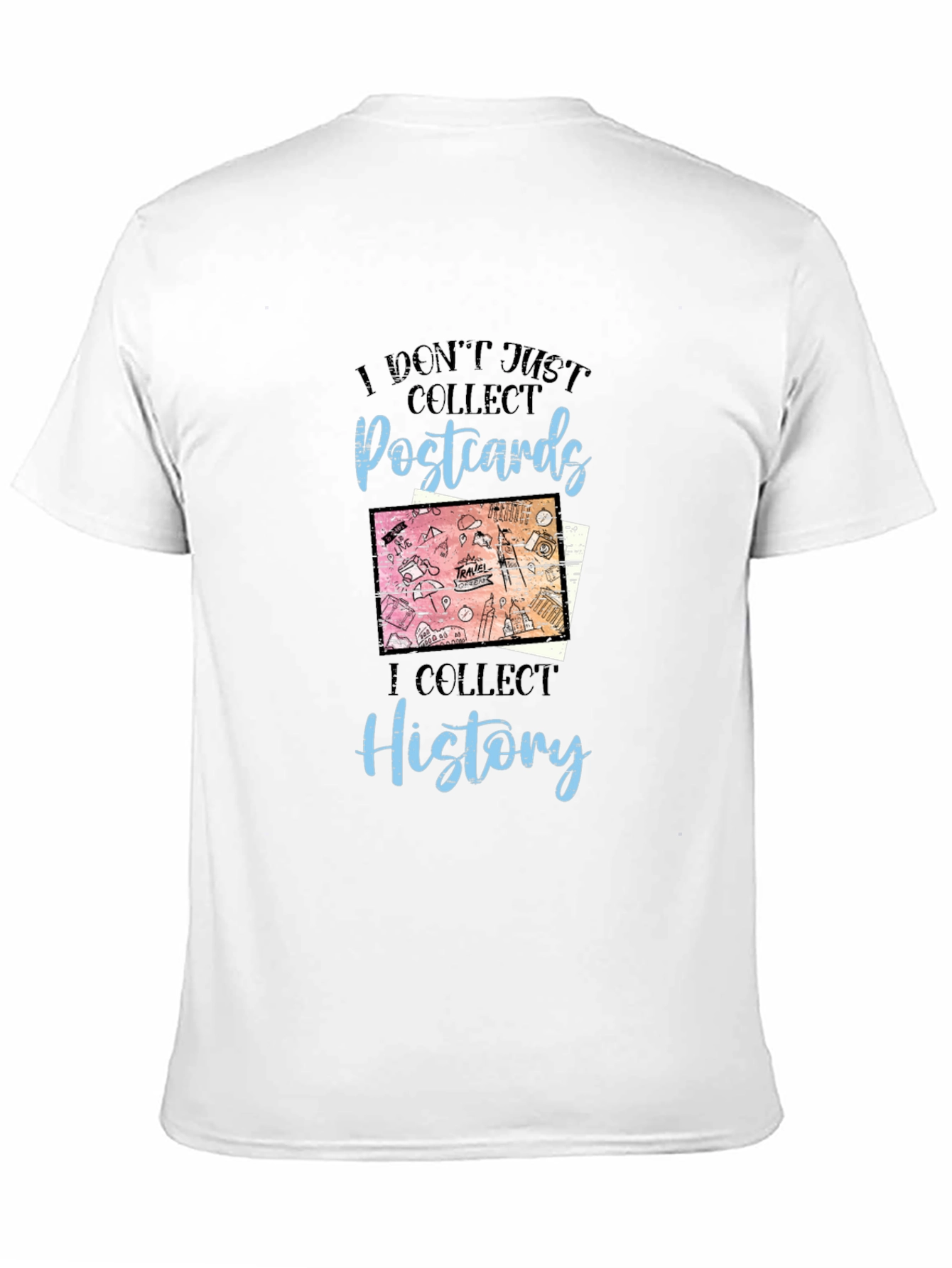 Postcard History Collector Graphic T-Shirt