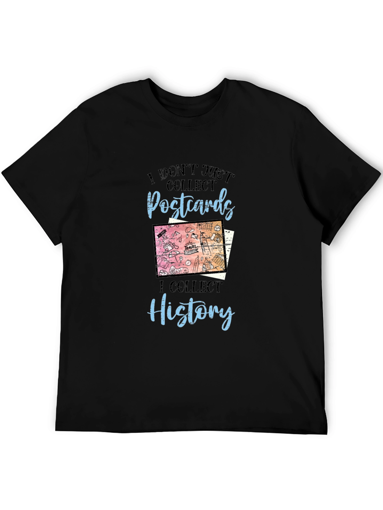 Postcard History Collector Graphic T-Shirt