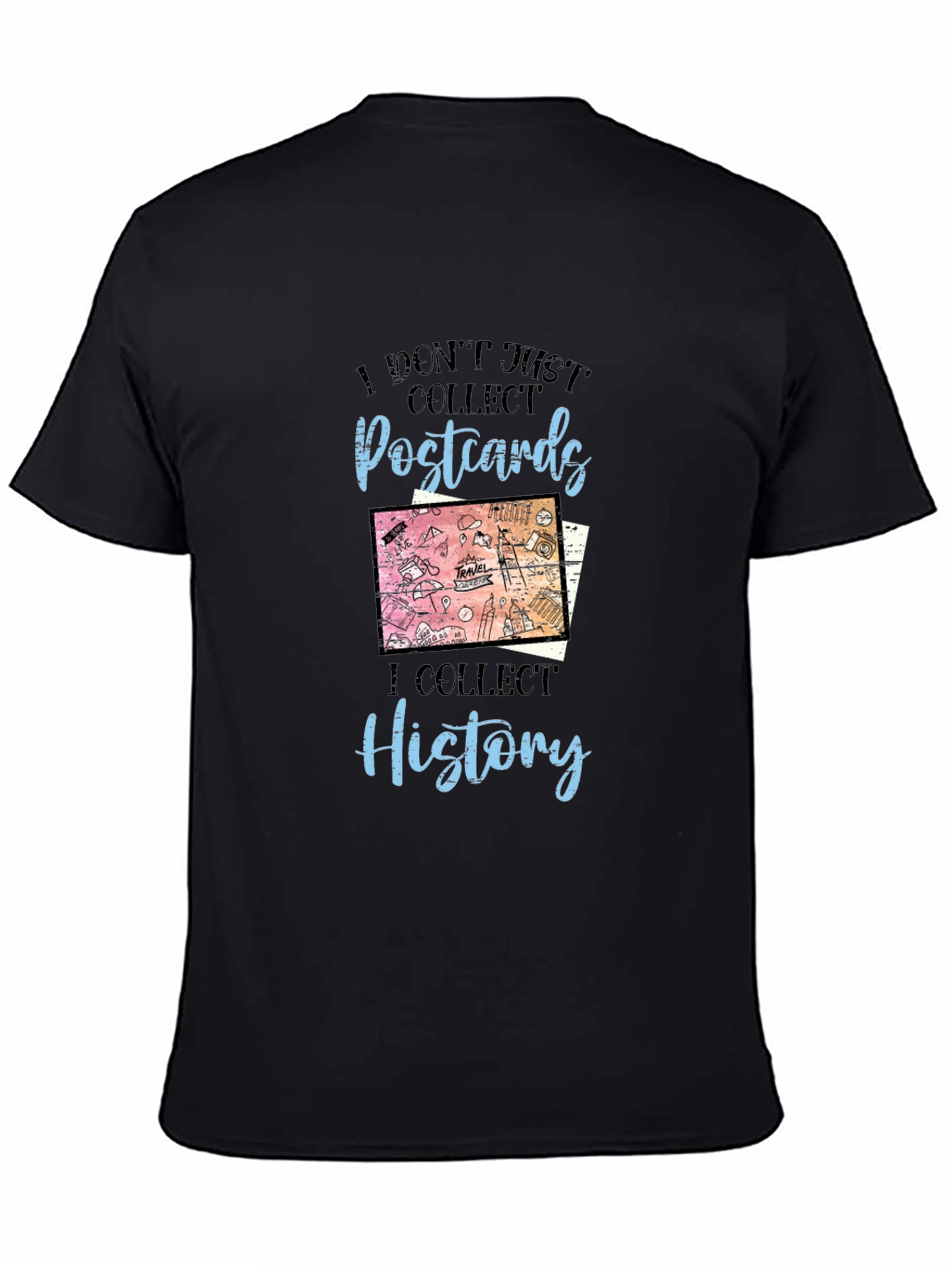 Postcard History Collector Graphic T-Shirt