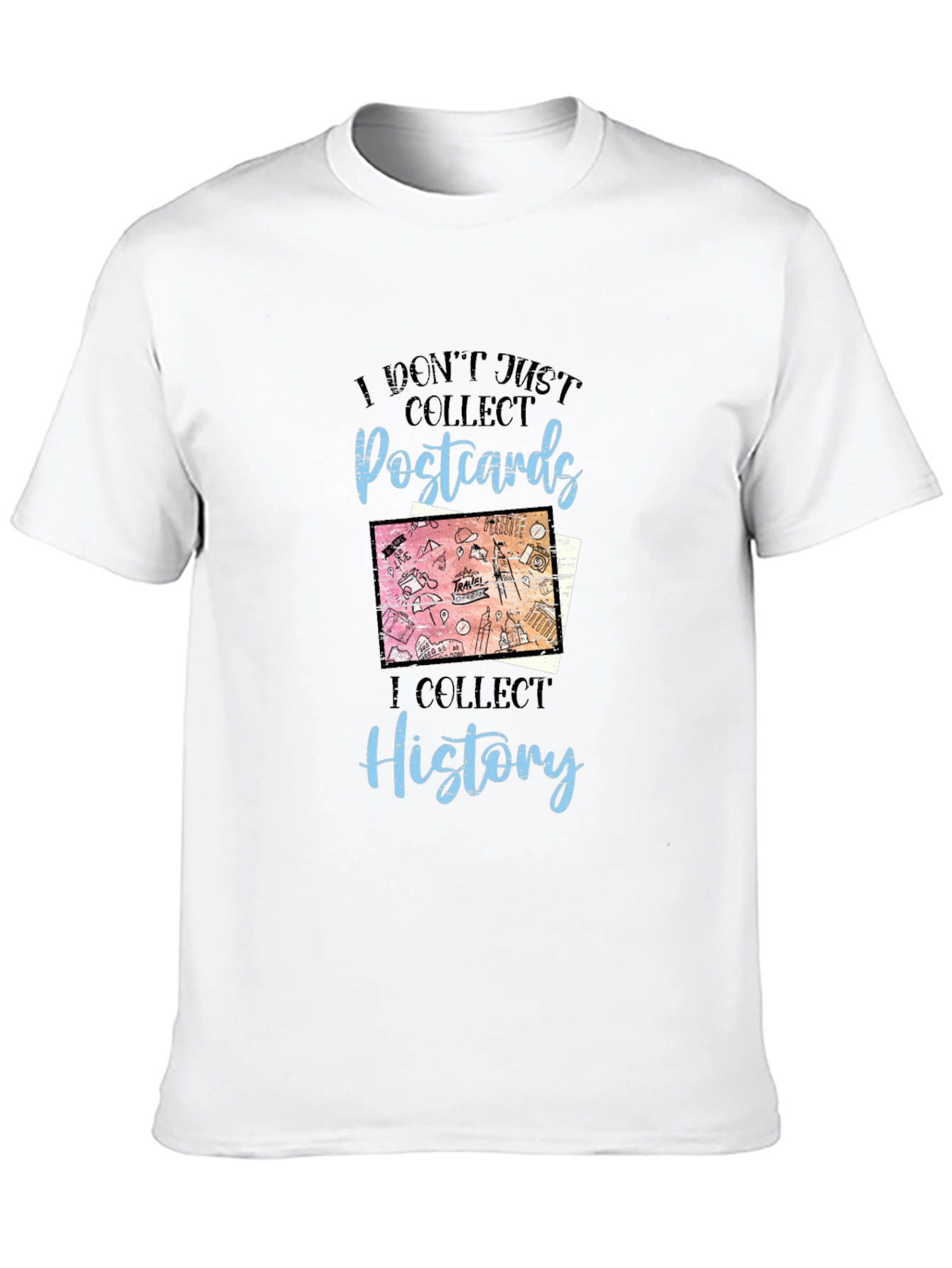 Postcard History Collector Graphic T-Shirt