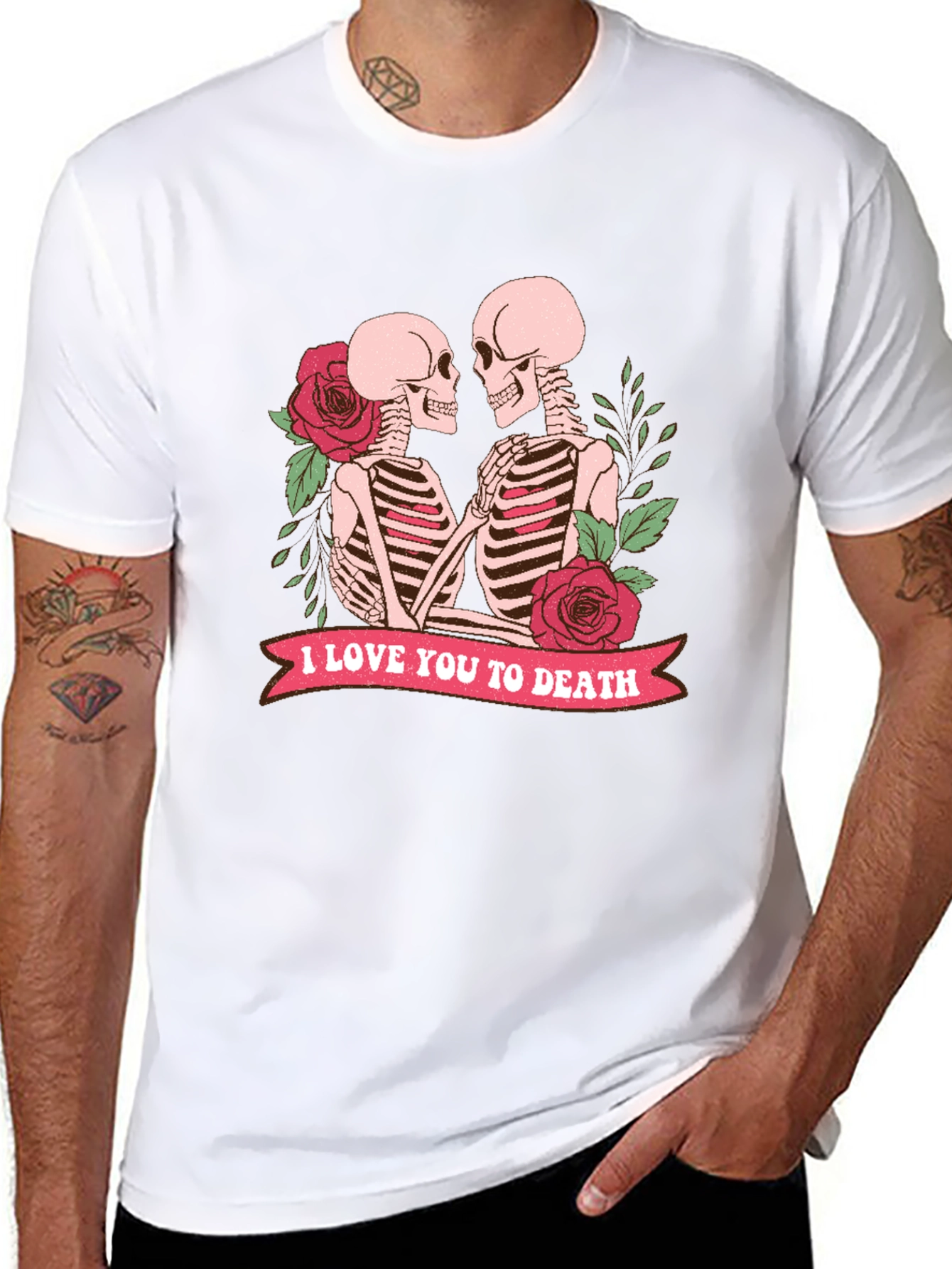 Skeleton Couple T-Shirt - I Love You To Death