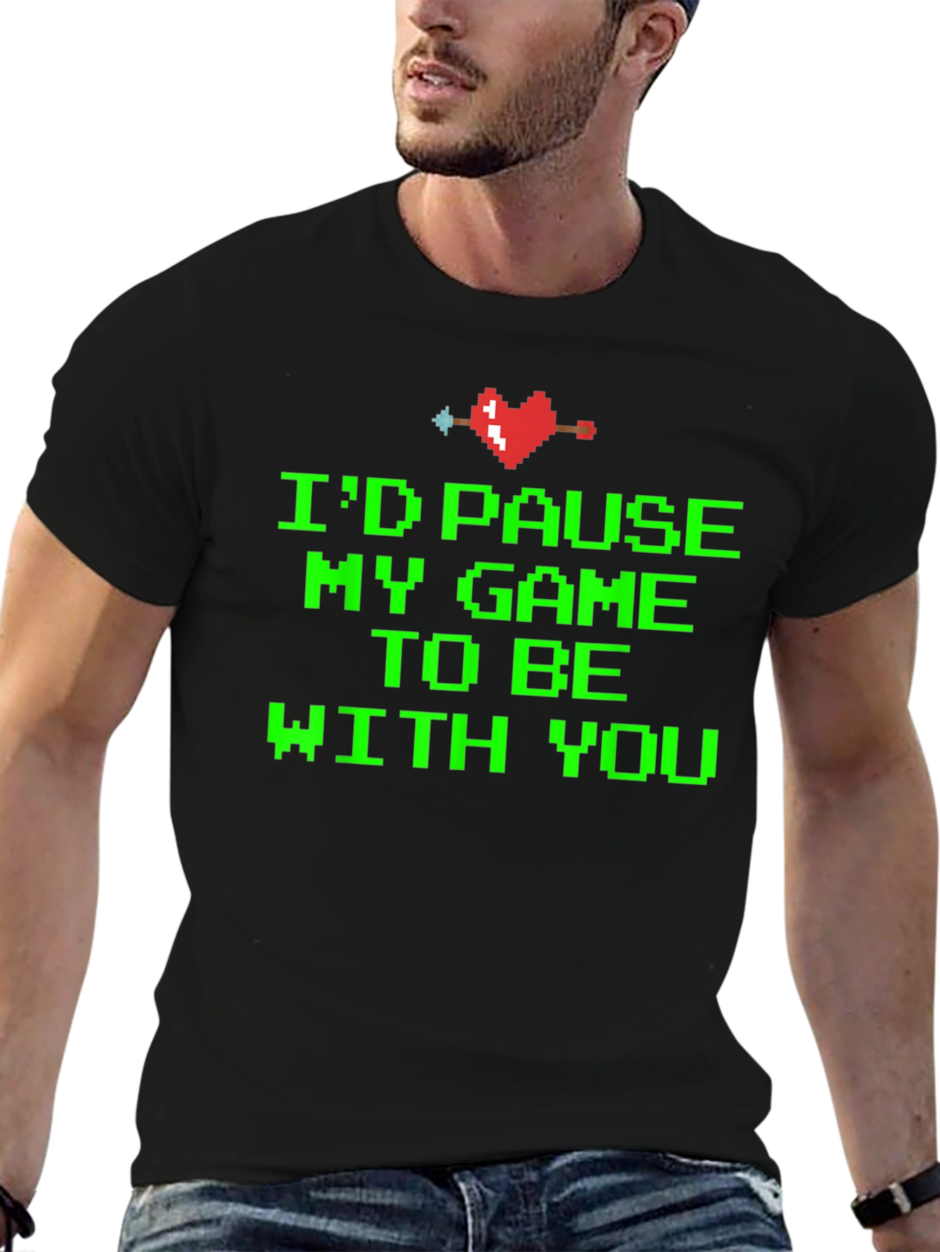 Gamer Love T-Shirt - Id Pause My Game