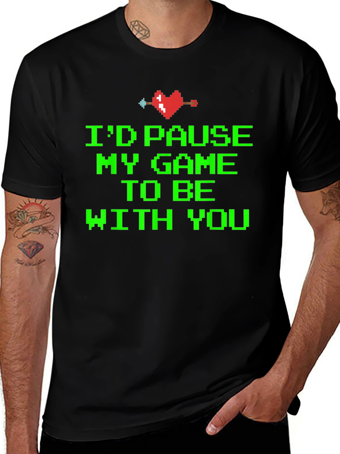 Gamer Love T-Shirt - Id Pause My Game