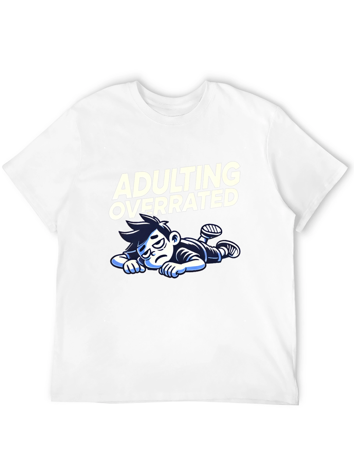 Adulting Overrated Graphic T-Shirt - Black