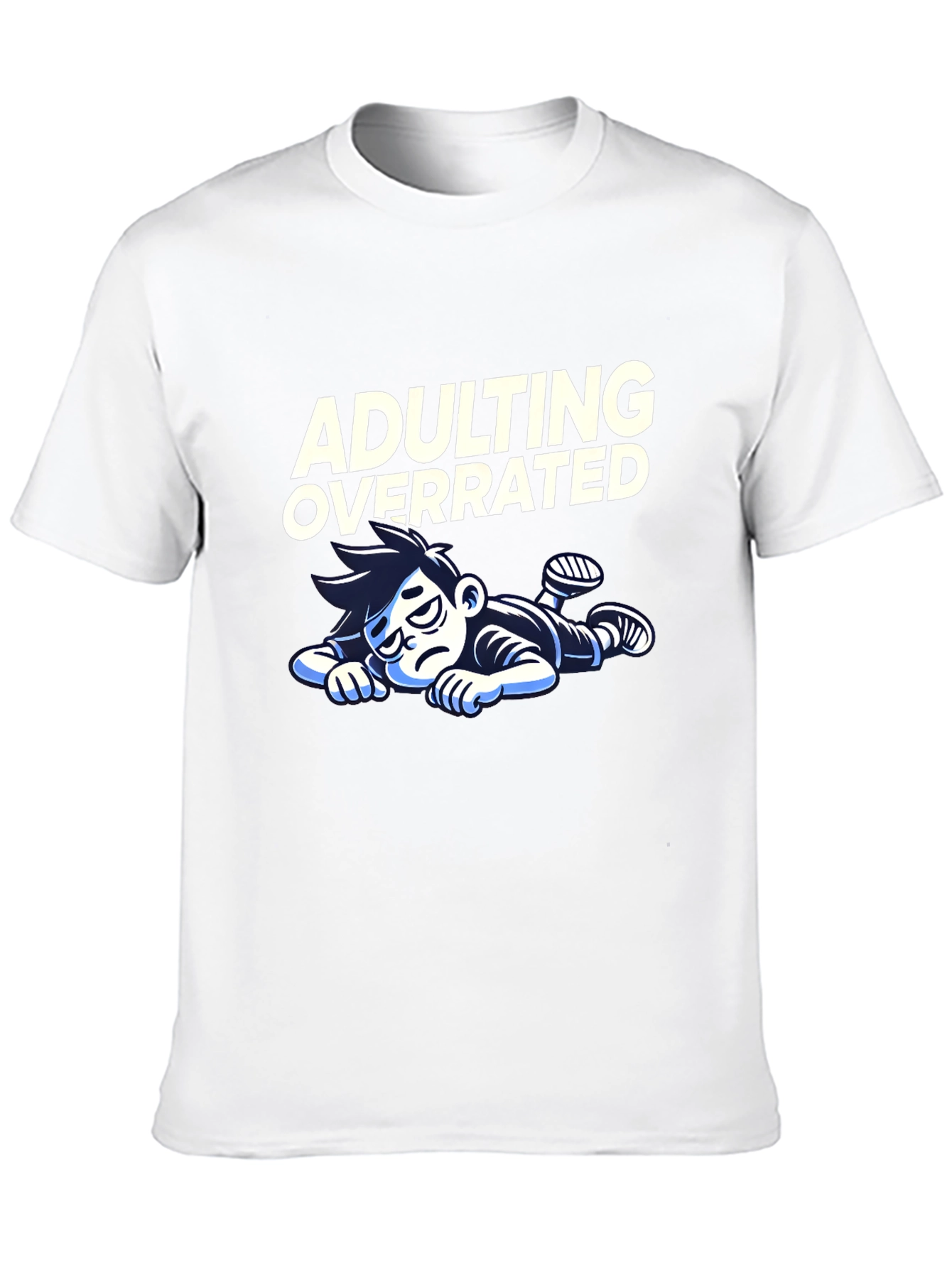 Adulting Overrated Graphic T-Shirt - Black