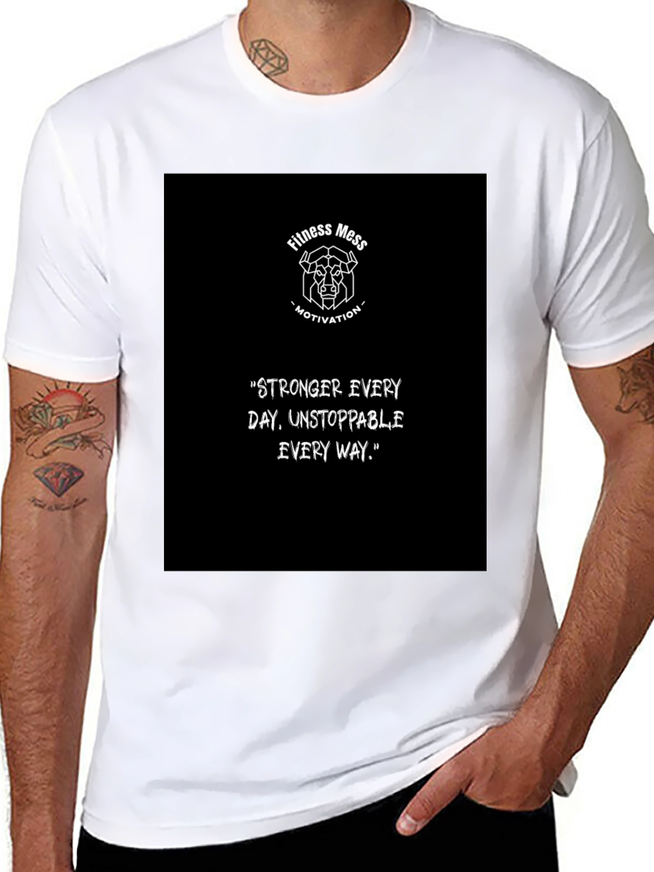 Fitness Mess Motivation Graphic T-Shirt