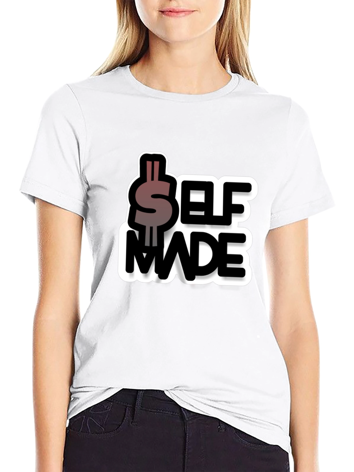 Self Made Graphic Tee - Black Cotton Blend