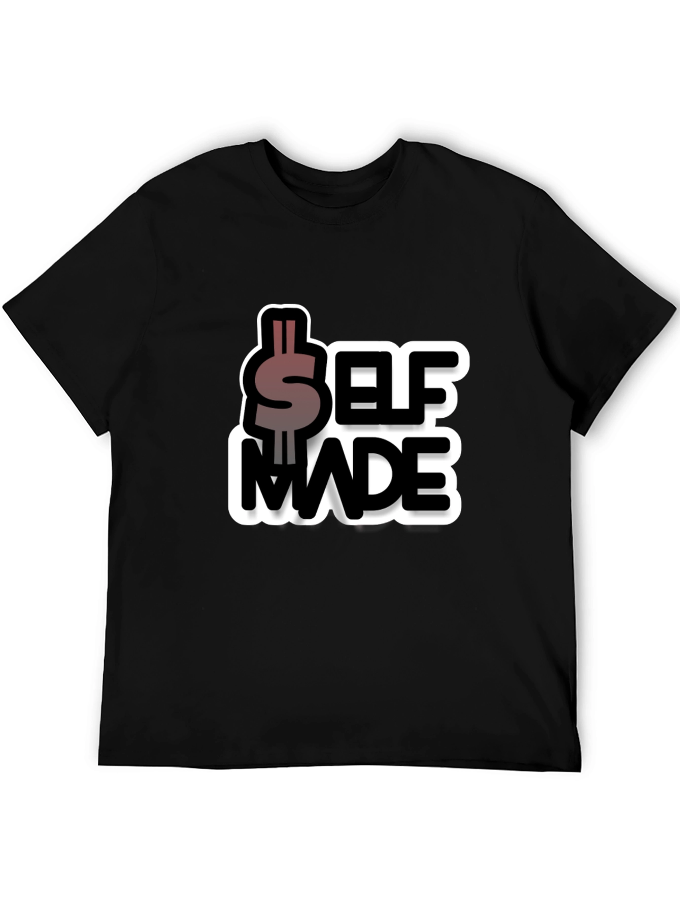 Self Made Graphic Tee - Black Cotton Blend