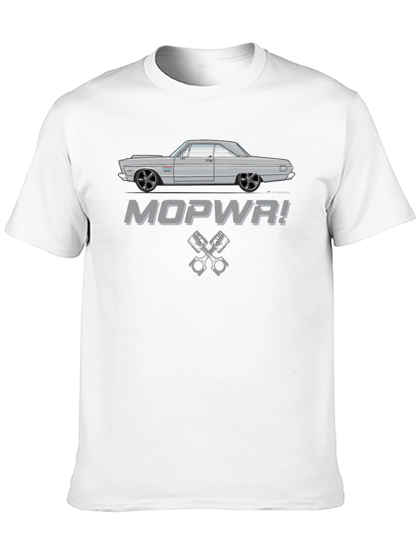 MOPWR! Classic Car T-Shirt - Cool Automotive Design