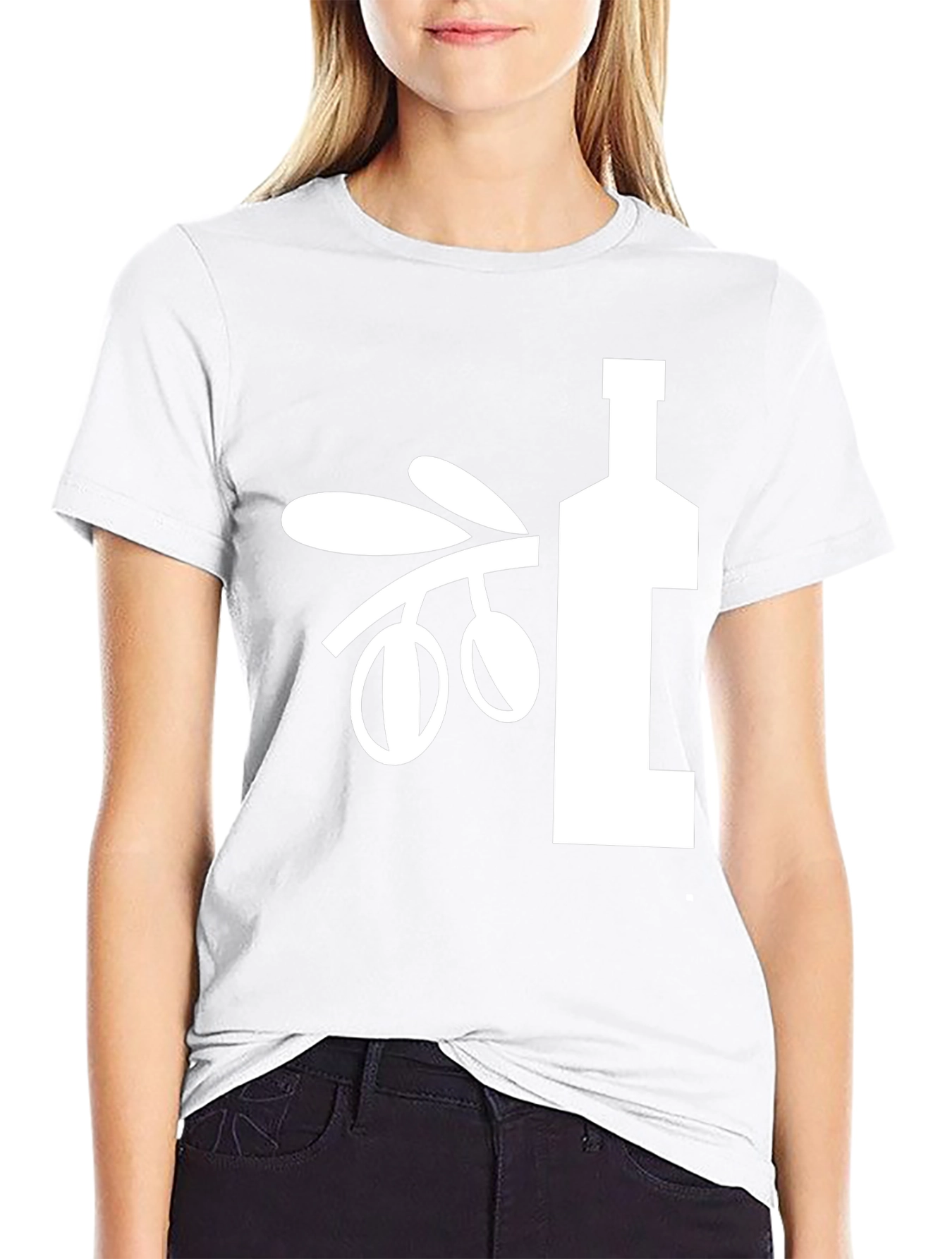 Olive Branch & Oil Bottle Graphic Tee
