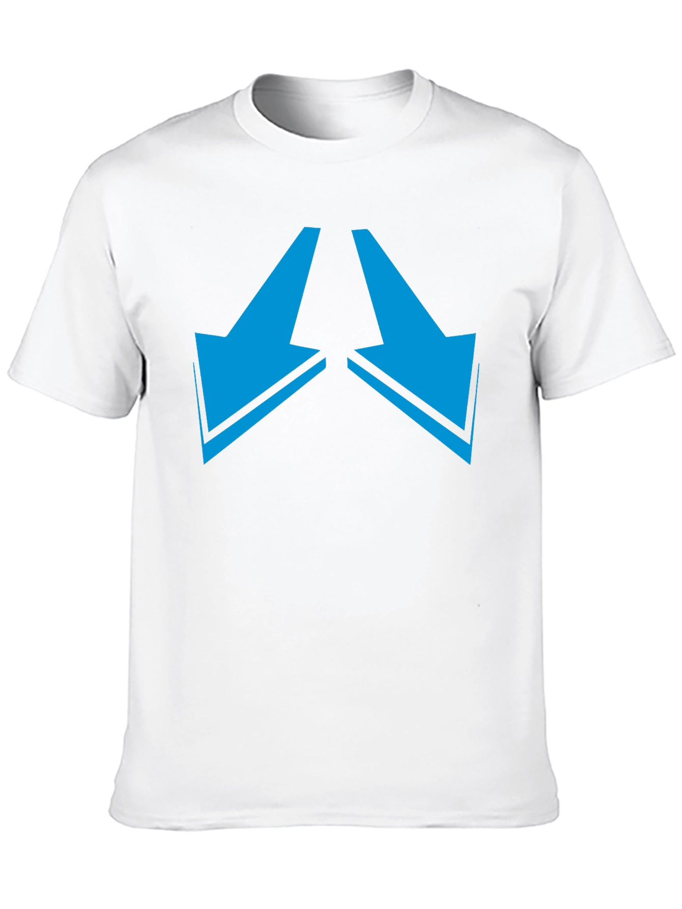 Black Tee with Arrows Pointing Down