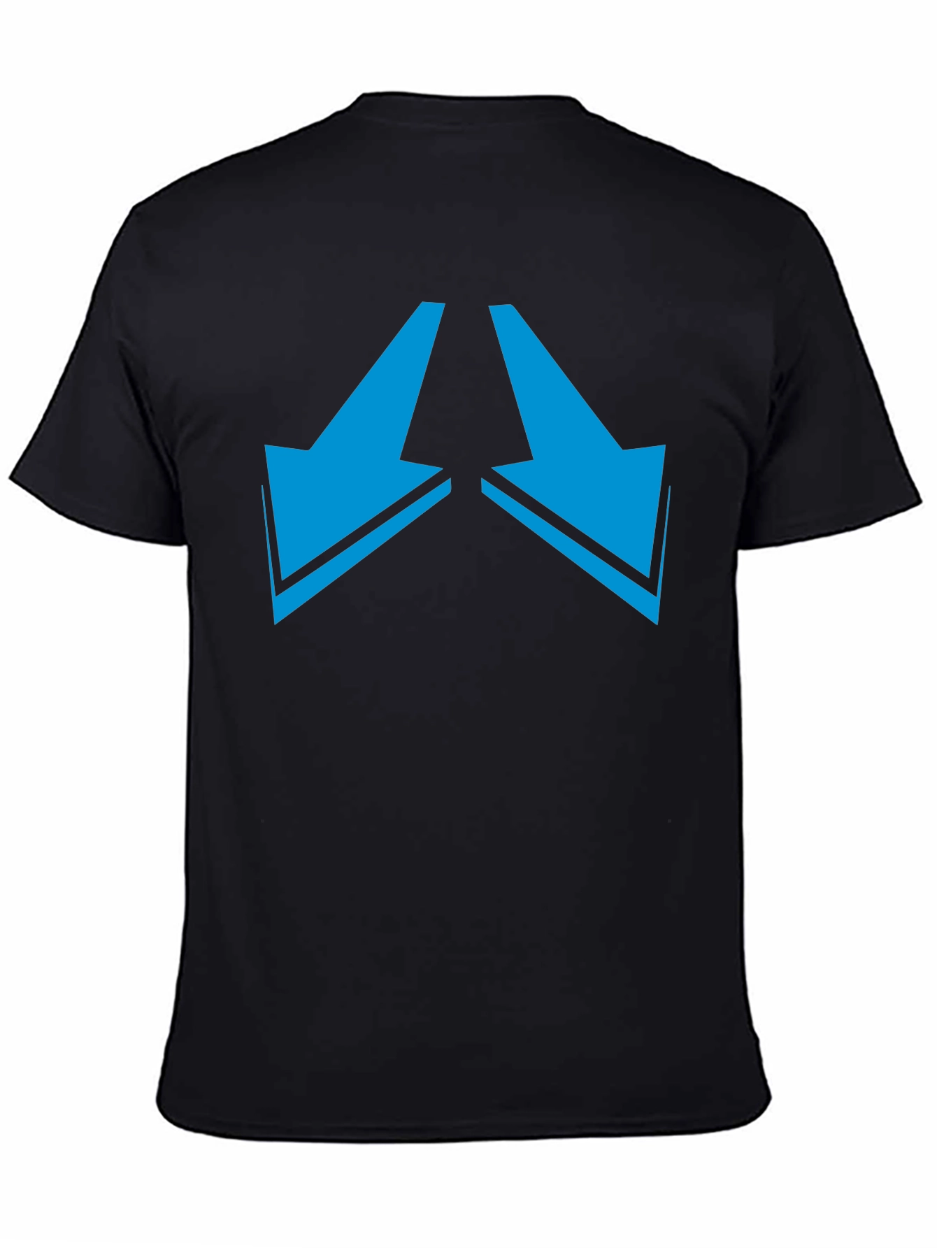 Black Tee with Arrows Pointing Down