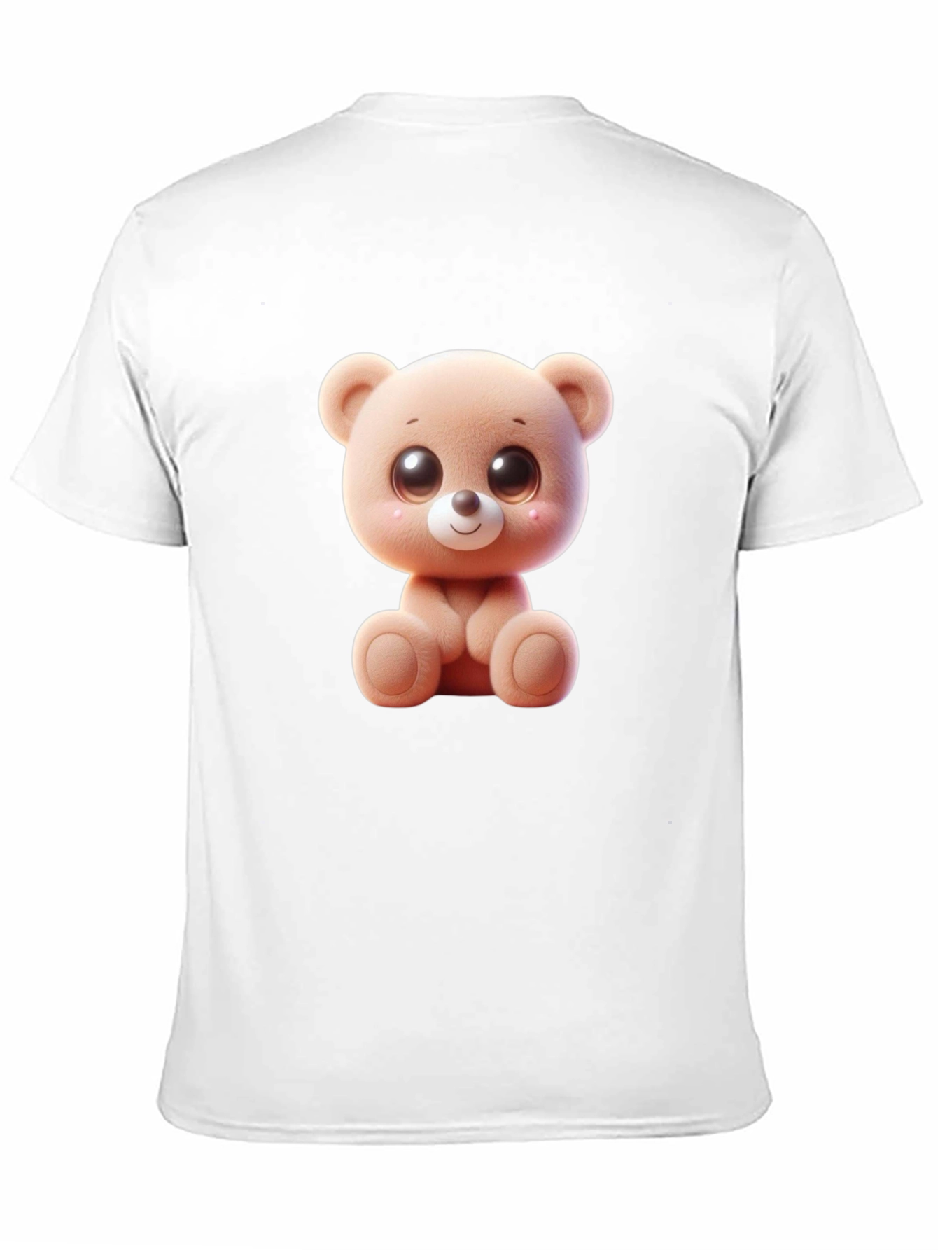 Cute Cartoon Teddy Bear Graphic Black T-Shirt