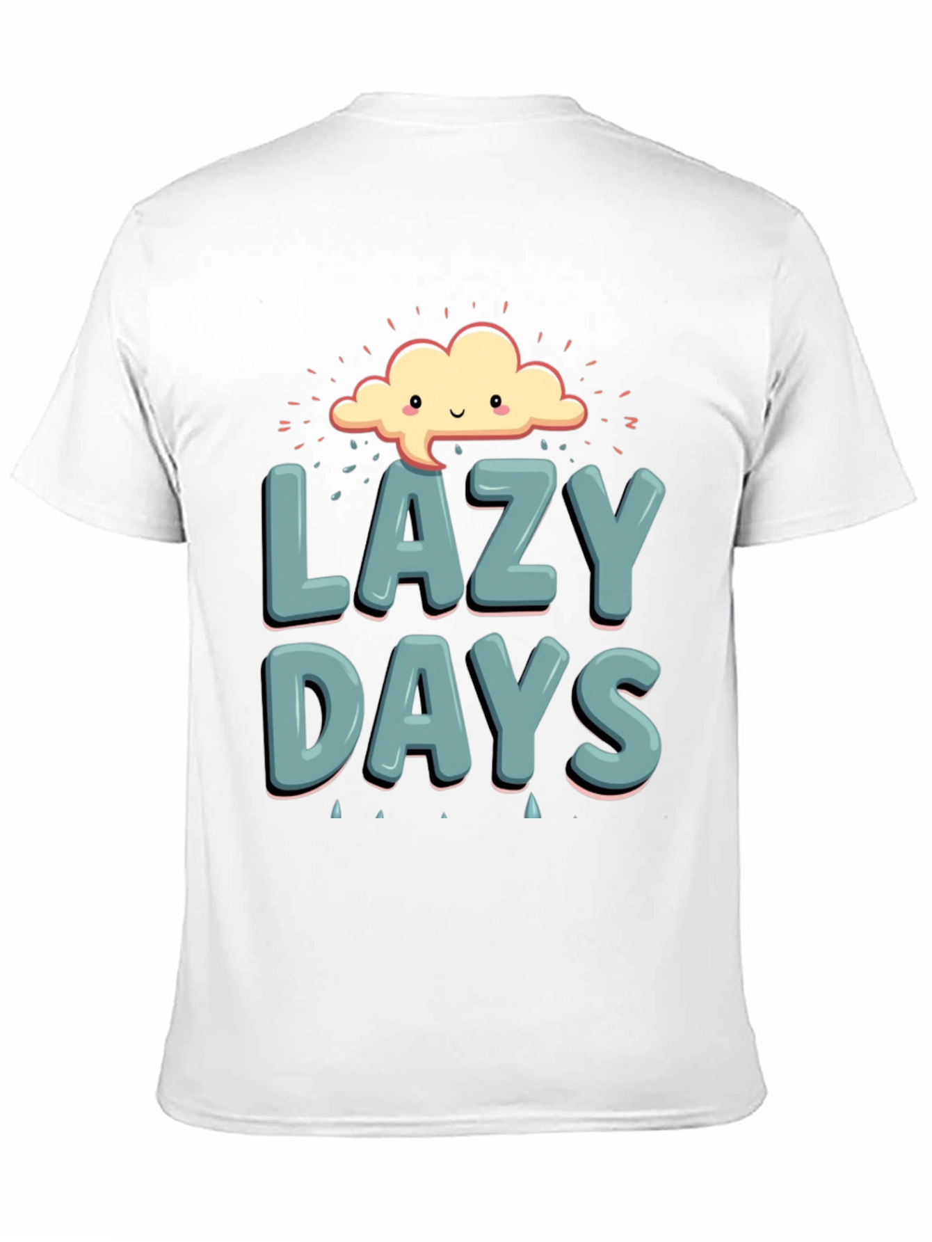 Lazy Days Graphic T-Shirt - Black Cotton Casual Tee