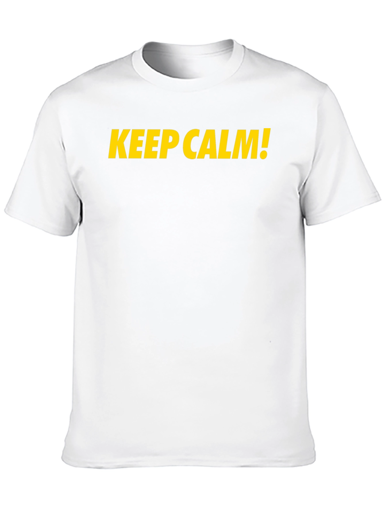 Keep Calm Graphic Tee - Black Cotton Casual T-Shirt
