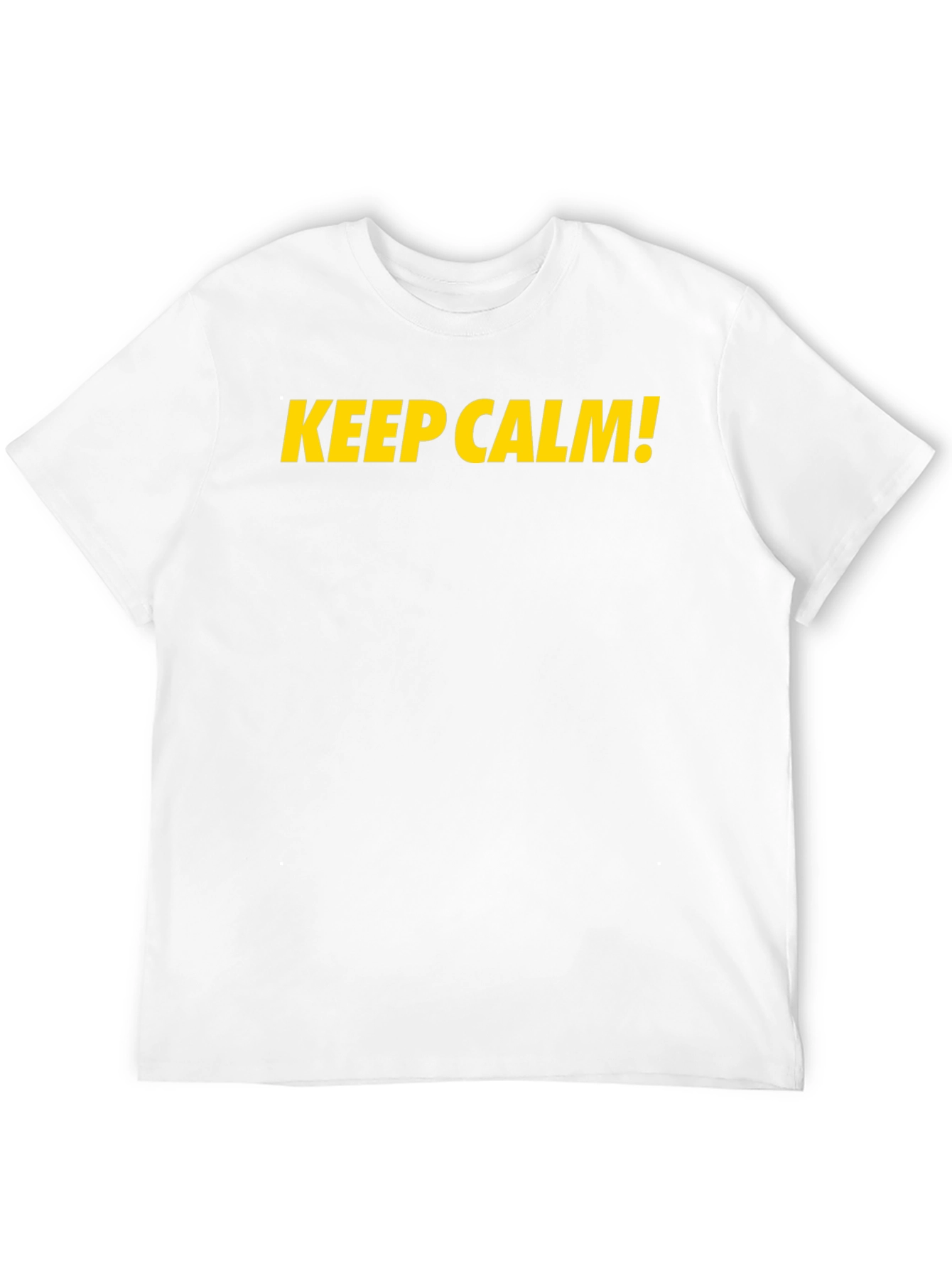 Keep Calm Graphic Tee - Black Cotton Casual T-Shirt