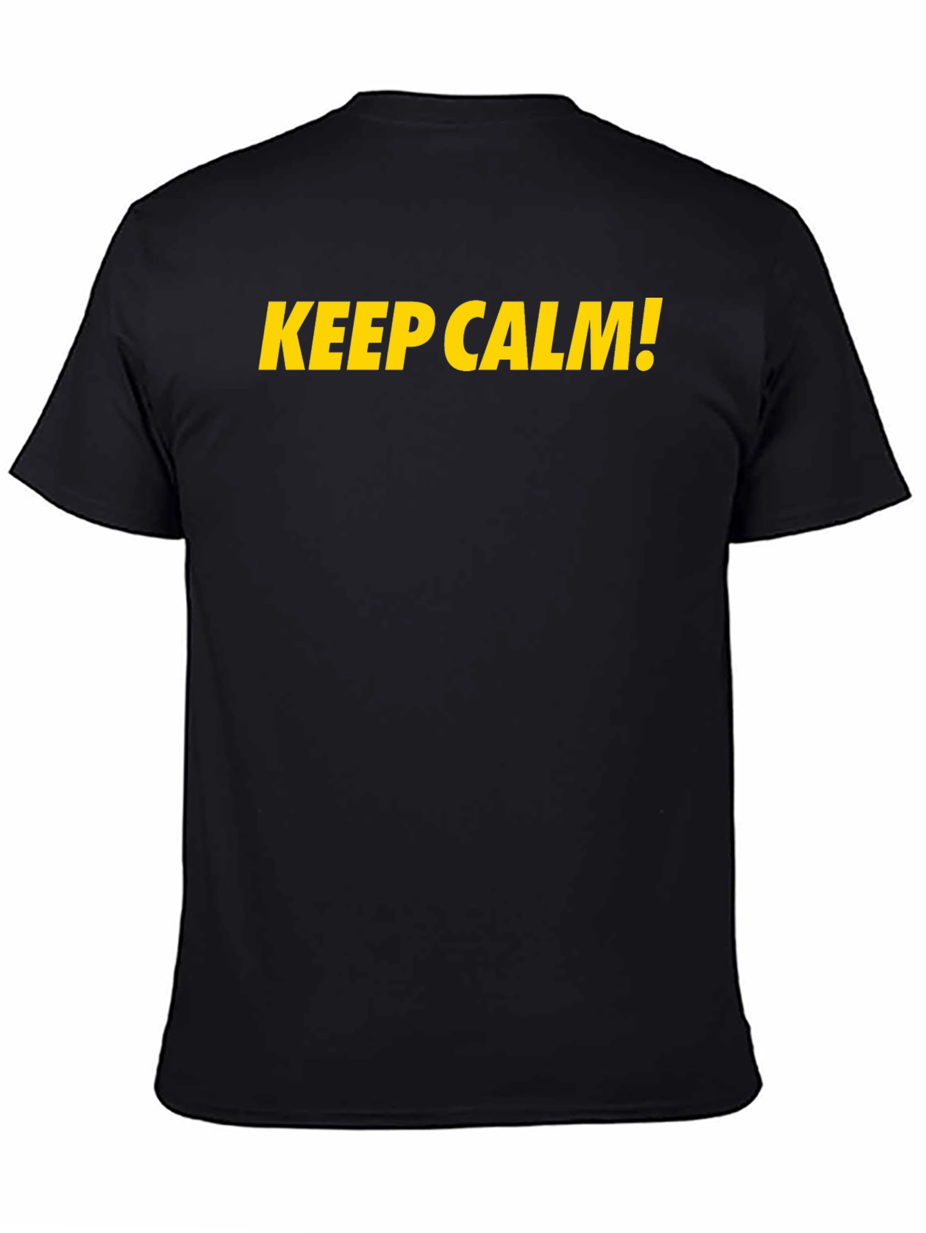 Keep Calm Graphic Tee - Black Cotton Casual T-Shirt
