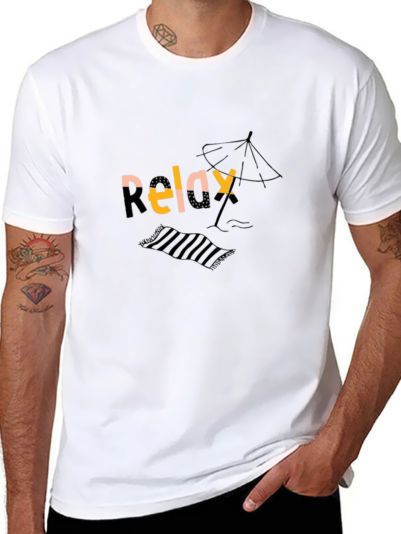 Relax Graphic Black T-Shirt